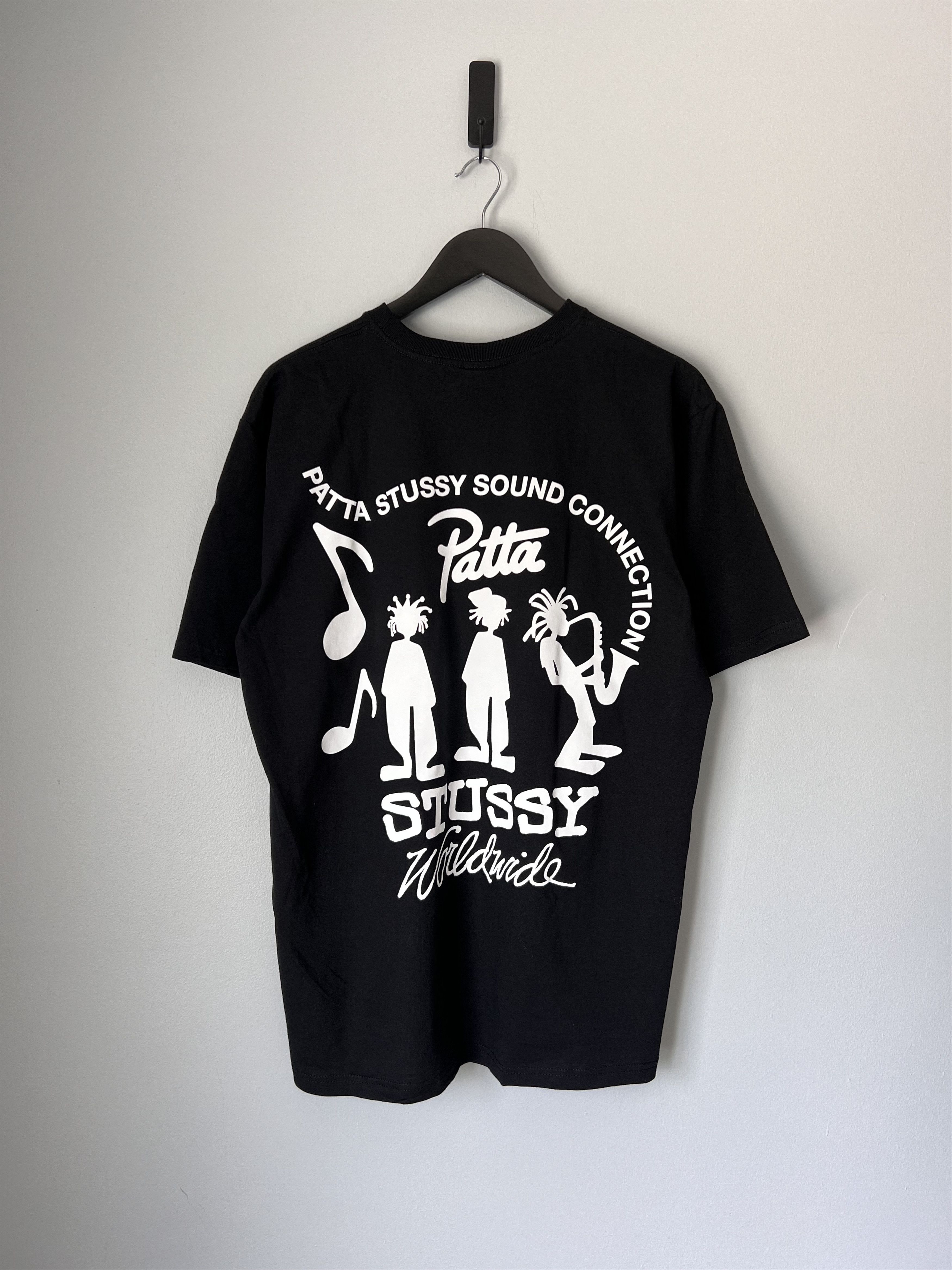 Patta Stussy Sound Connection Tee in Black
