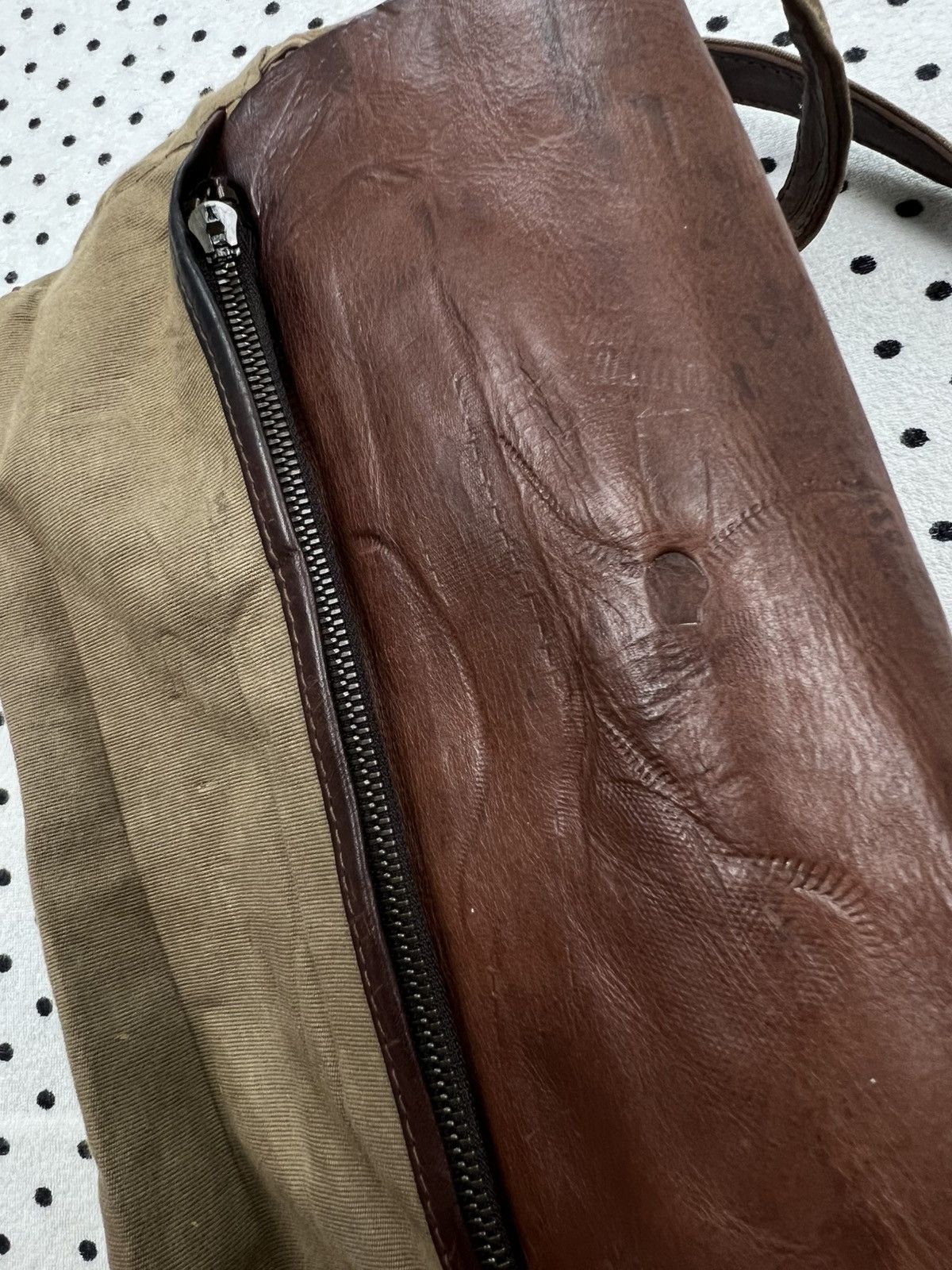 Japanese Brand Genten Canvas/Leather Crossbody Bag Size ONE SIZE - 17 Thumbnail