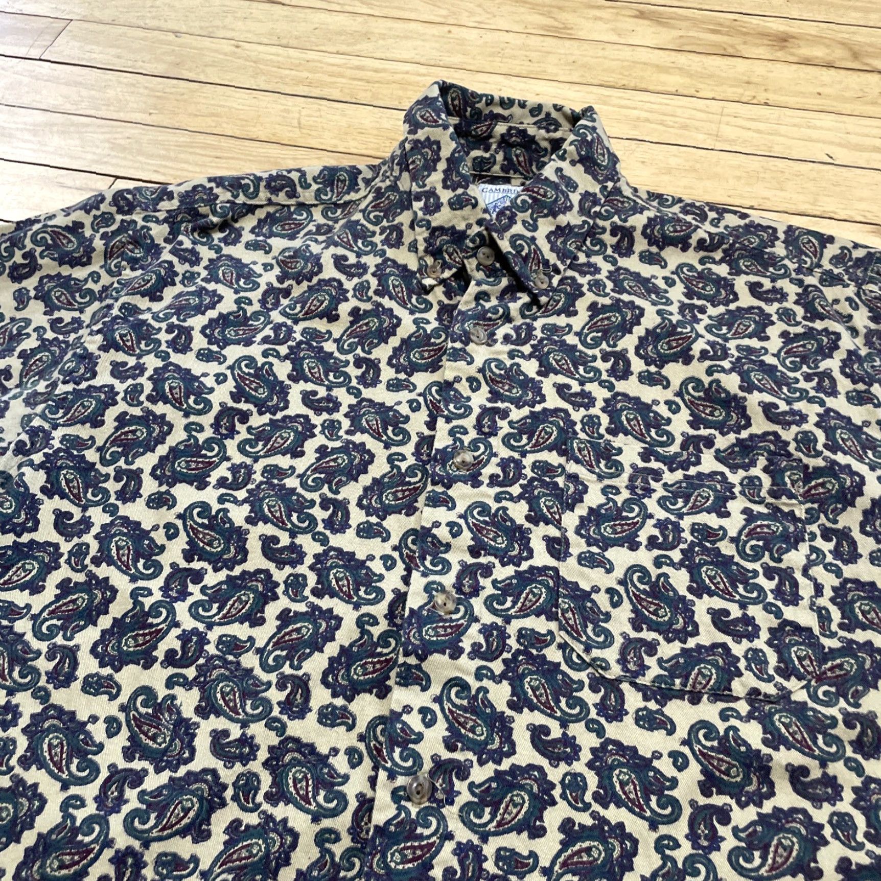 Vintage VINTAGE Cambridge Classics Paisley Shirt Men M Brown Green Western Cowboy Long Sleeve Size US M / EU 48-50 / 2 - 4 Thumbnail