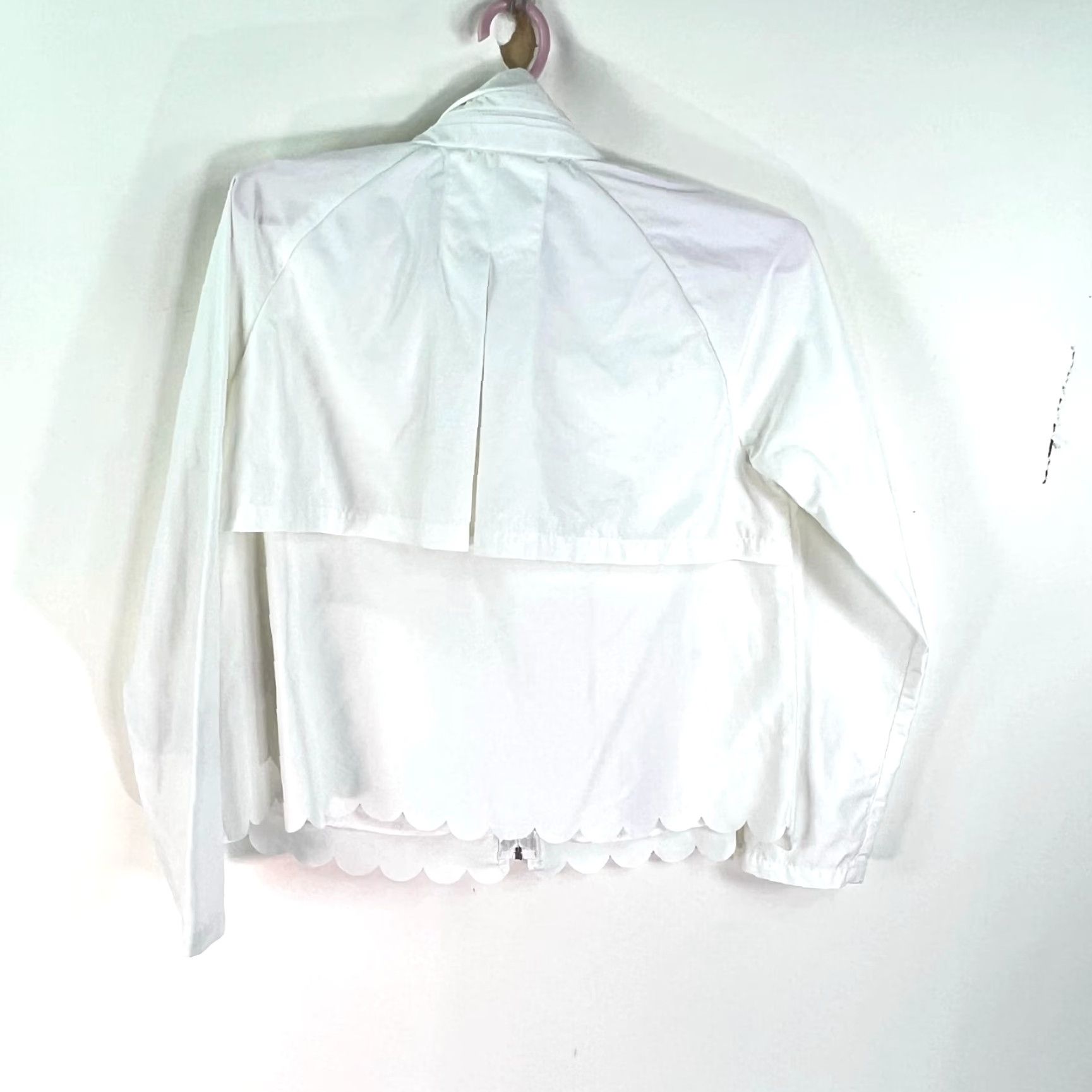 Banana Republic Banana Republic Light Weight Wind Breaker Jacket Womens S White Hooded Jacket Size S / US 4 / IT 40 - 3 Thumbnail