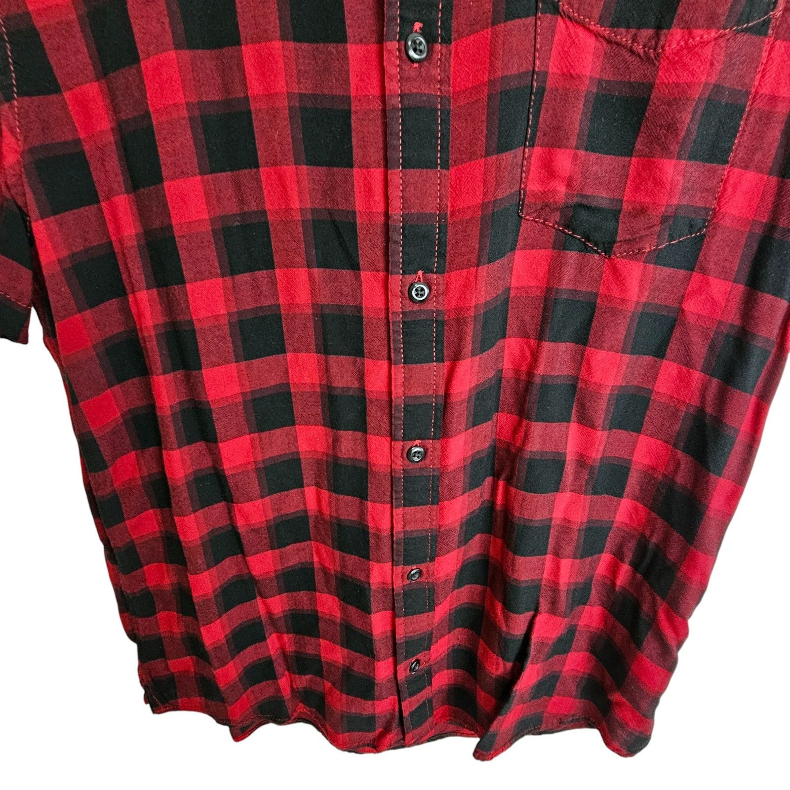The Rail The Rail Mens Red Checker Button Shirt Size L Casual Hipster Size US L / EU 52-54 / 3 - 3 Thumbnail