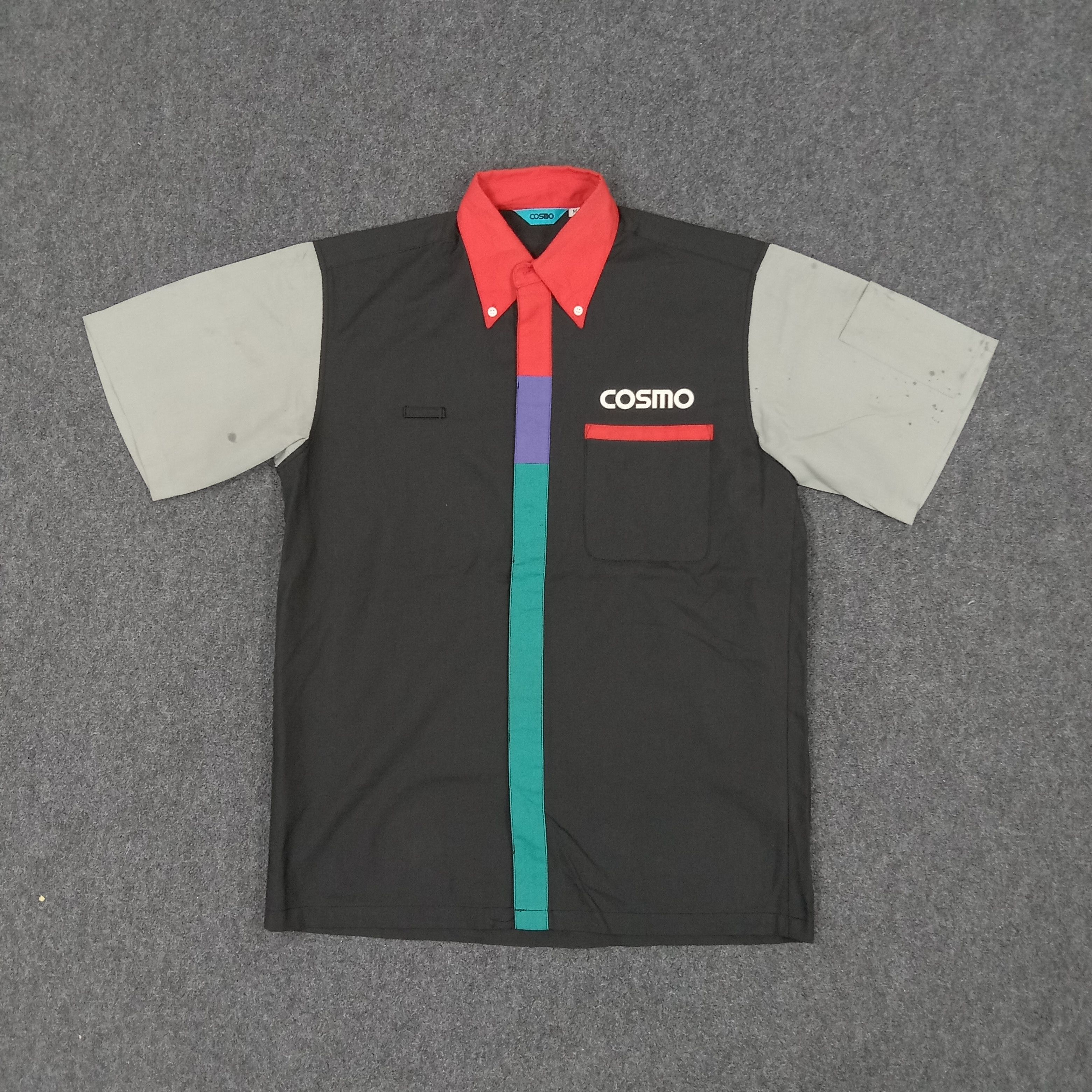 Japanese Brand × Vintage Cosmo Japanese Racing Work Shirt Button Up Size US L / EU 52-54 / 3 - 1 Thumbnail