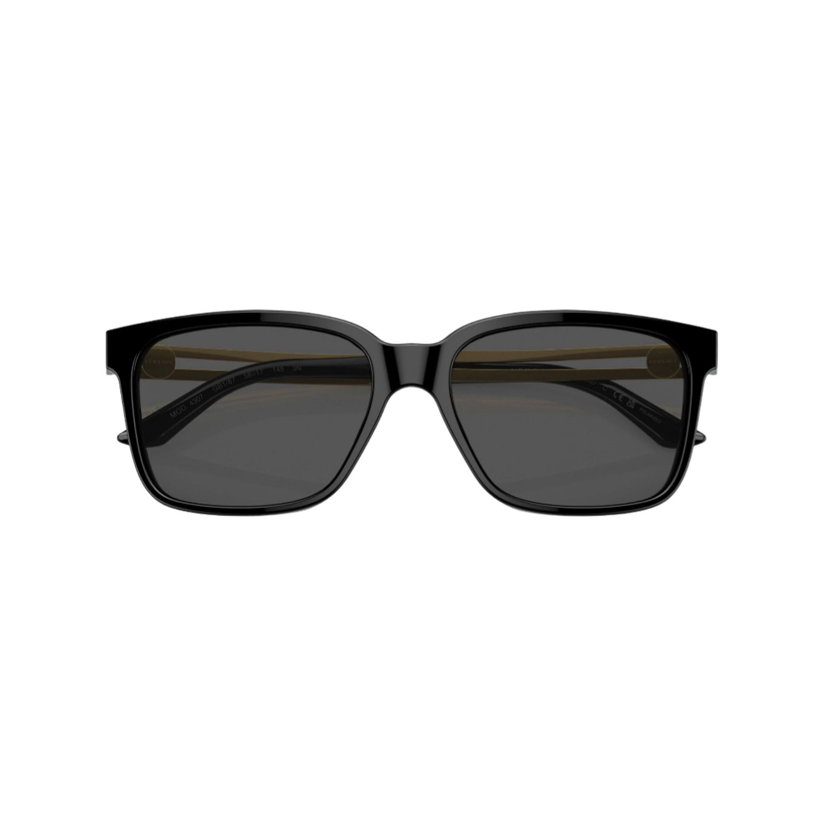 Versace Versace Sunglasses Square Black Gold Arm Grey Lens VE4307 Size ONE SIZE - 5 Thumbnail