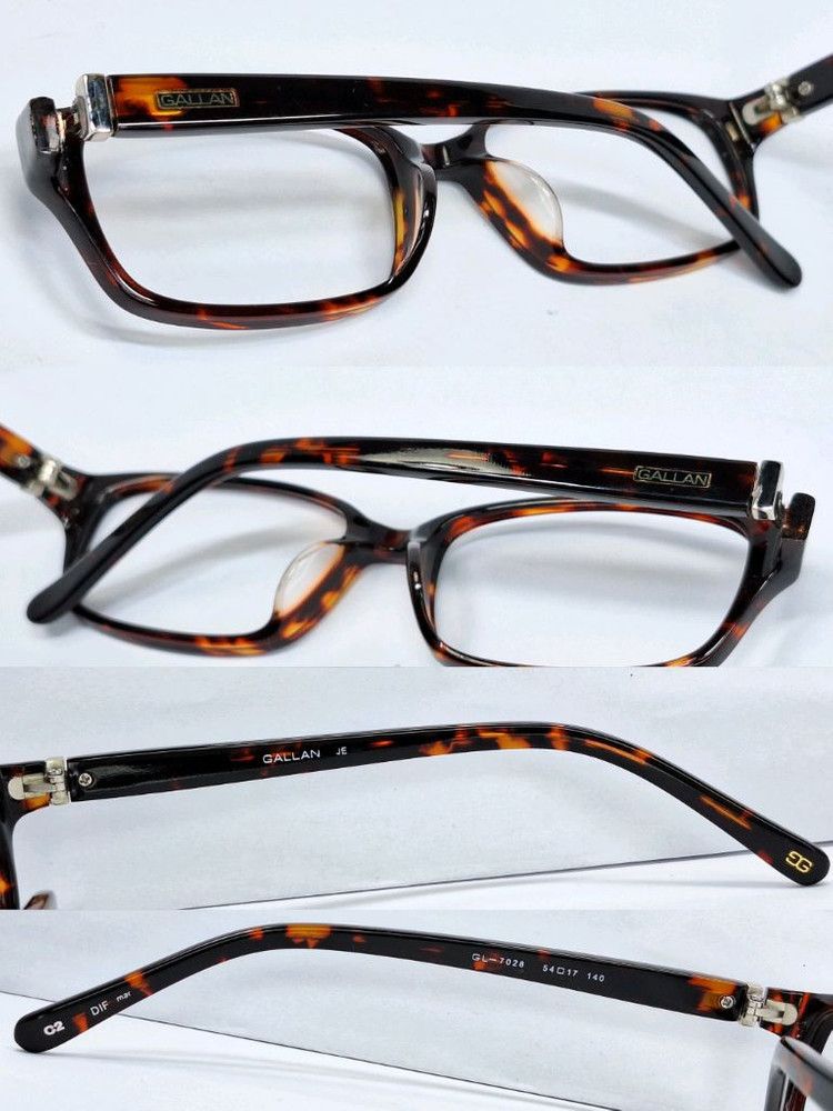 Vintage GALLAN GL-7028 Tortoise Shell Glasses Frame Brown Demi Size ONE SIZE - 6 Thumbnail