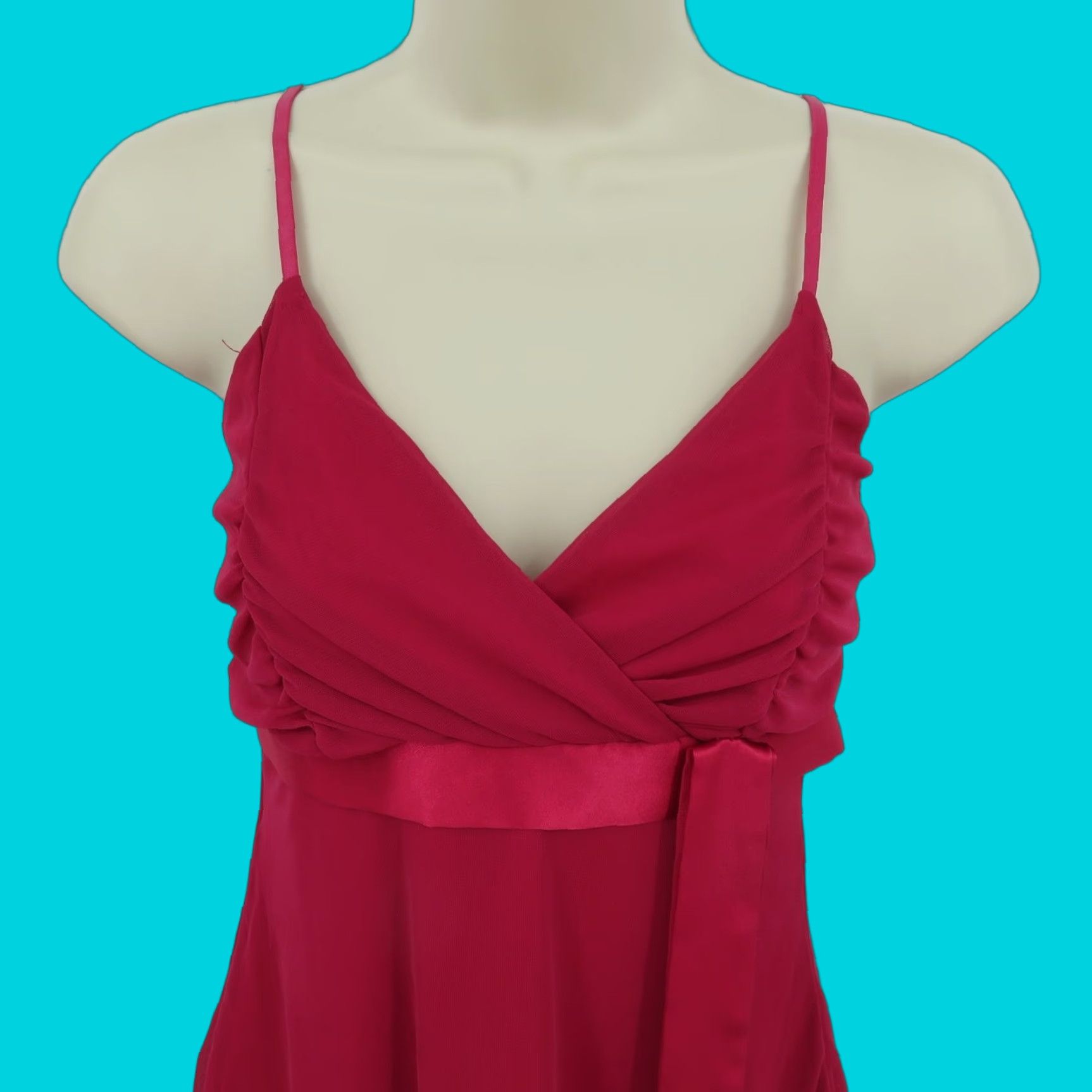 Pinko VINTAGE Blu Heaven Tank Top Women S Pink Spaghetti Strap V-Neck Camisole Sleeveless Size S / US 4 / IT 40 - 1 Thumbnail