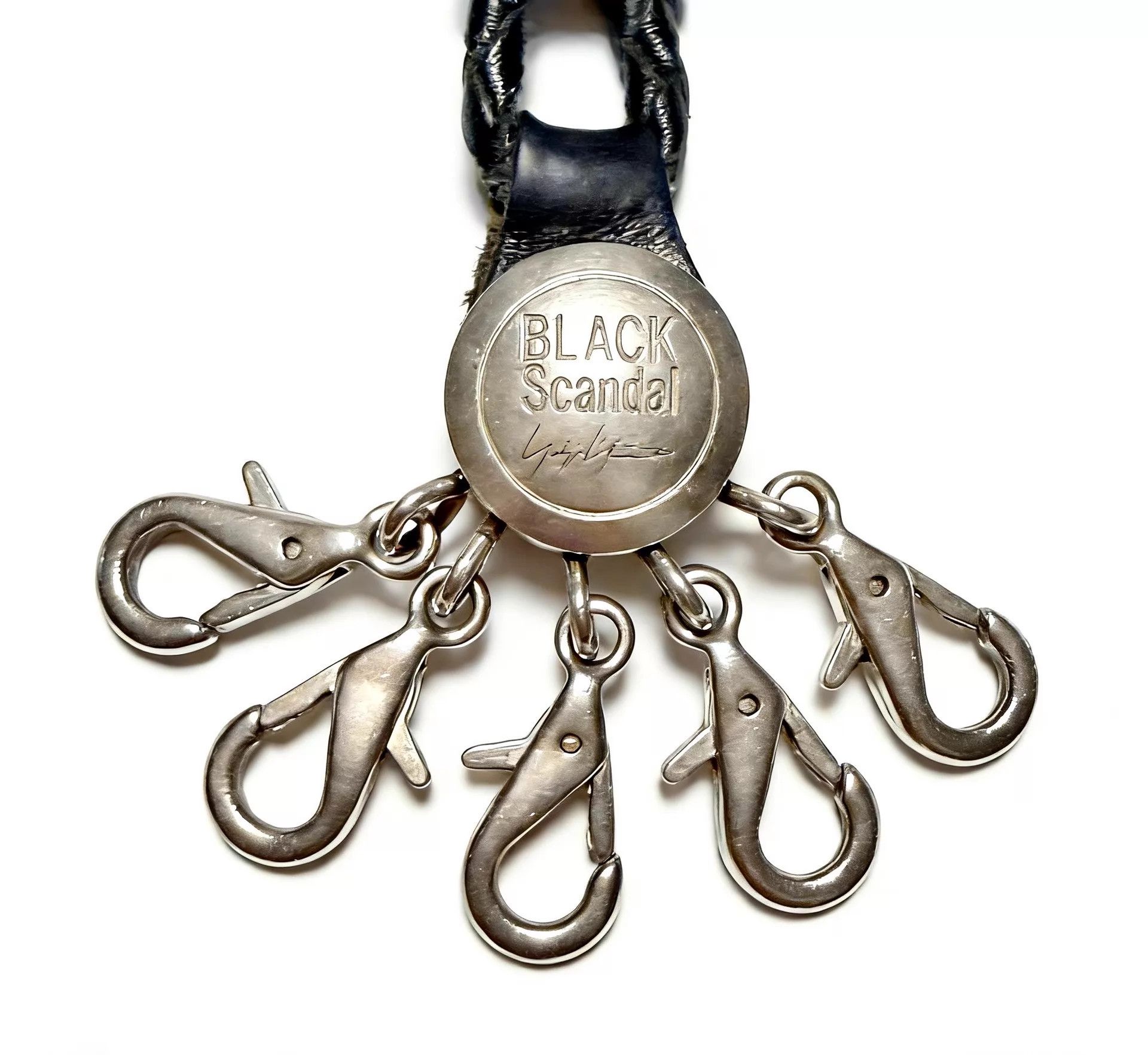 Yohji Yamamoto Yohji Yamamoto Black Scandal Claw Black Leather Keychain Size ONE SIZE - 3 Thumbnail