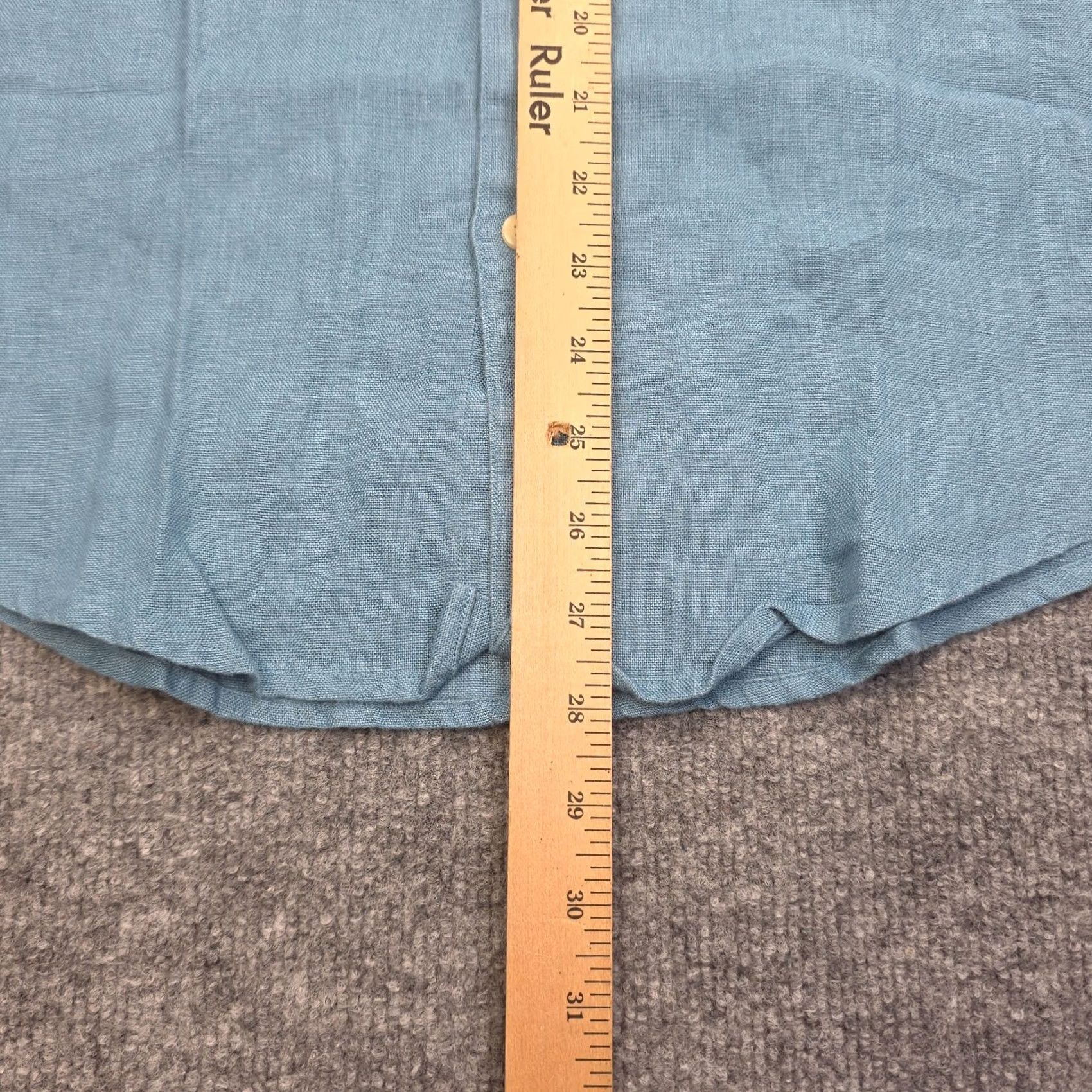 Vintage ALEX Crane Knit Ola Shirt Mens Small Blue (Indigo) Button Up Linen NWT Size US S / EU 44-46 / 1 - 3 Thumbnail