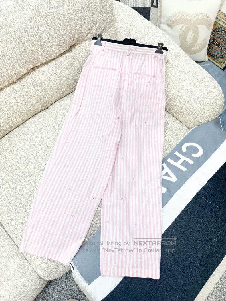 Chanel Chanel 24M pink and white colour block striped hot diamond Size 42" / US 20 - 4 Thumbnail