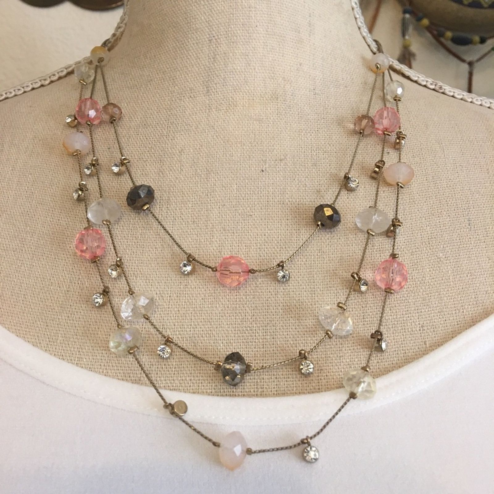 Vintage Vintage 90s multi strand layered chain necklace Size ONE SIZE - 1 Thumbnail