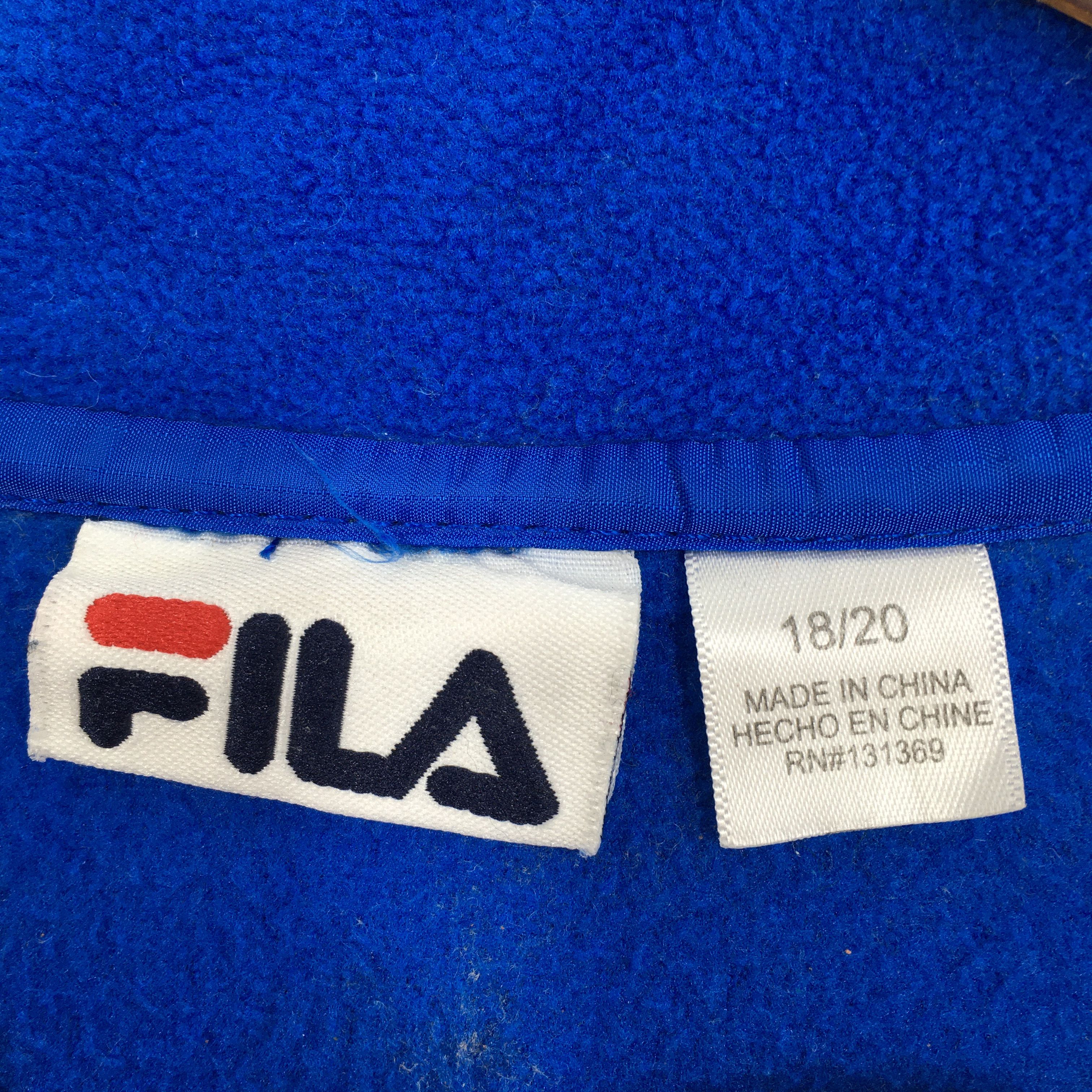 Fila × Vintage Vintage Fila Fleece Blue Sweatshirt Medium Size US M / EU 48-50 / 2 - 3 Thumbnail