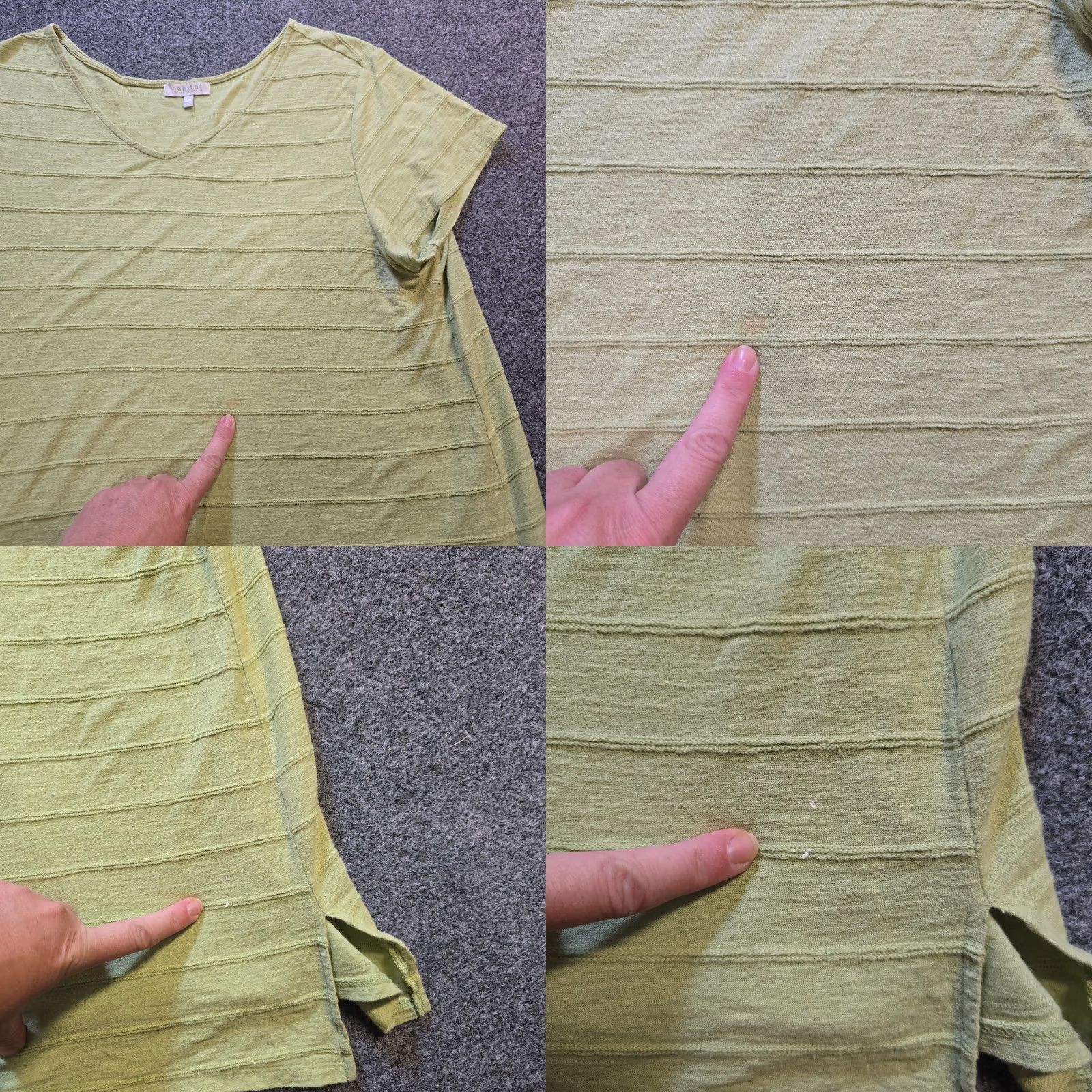 Habitat Habitat Top Womens Size Large Green Pockets Short Sleeve Tunic Shirt Capsule Textured Knit Solid Vintage: No Size L / US 10 / IT 46 - 8 Thumbnail