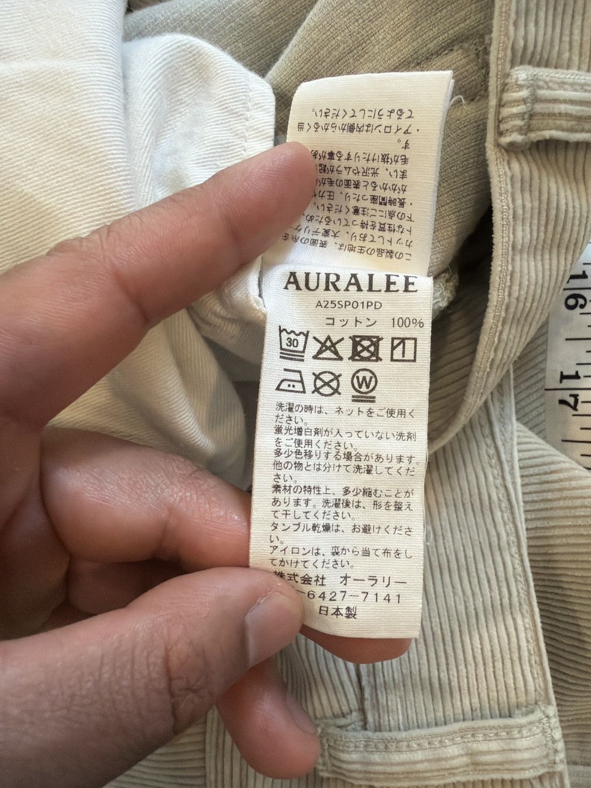 Auralee Auralee SS25 White Khaki Corduroy Pants Size 4 Size US 32 / EU 48 - 4 Thumbnail