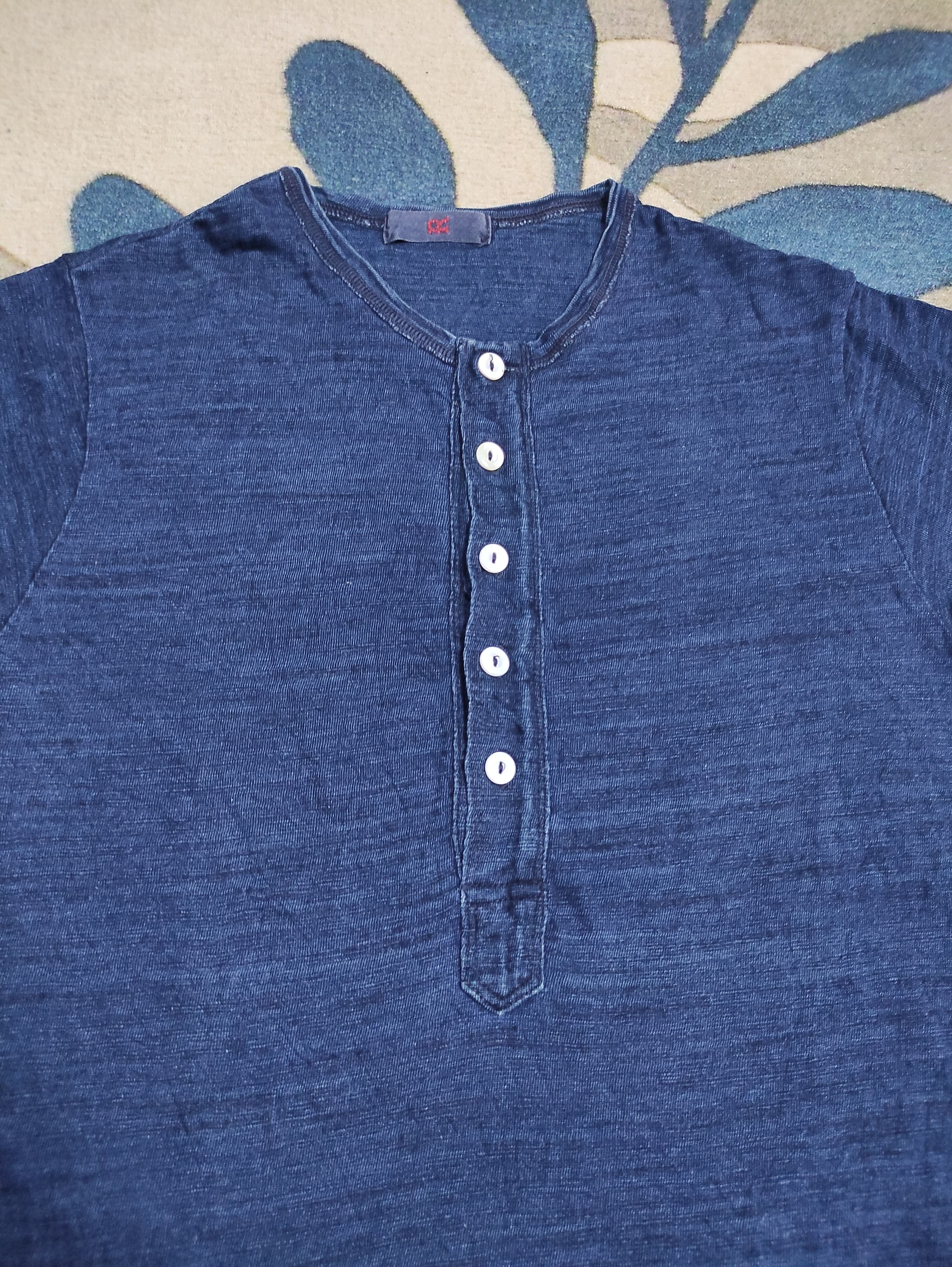 45rpm 45rpm INDIGO BUTTON UP PLAIN MINIMALIST SHIRT Size US S / EU 44-46 / 1 - 4 Thumbnail