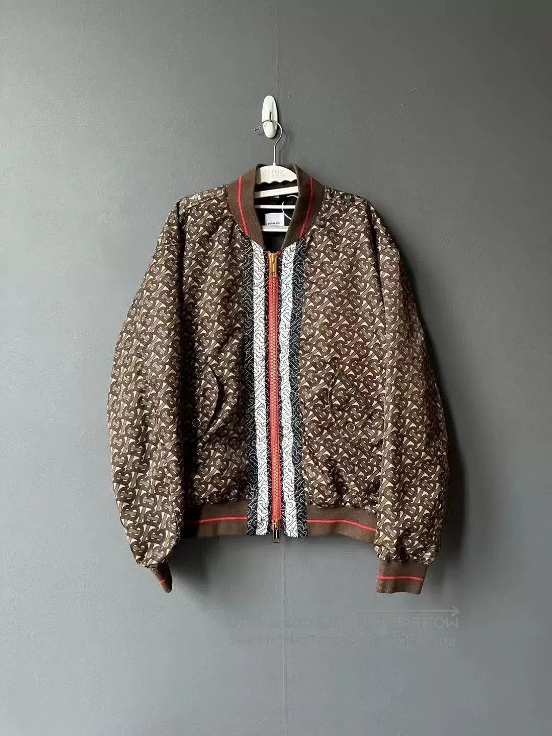 Burberry Burberry Brown All-Over Print Pilot Jacket. Size US M / EU 48-50 / 2 - 1 Thumbnail