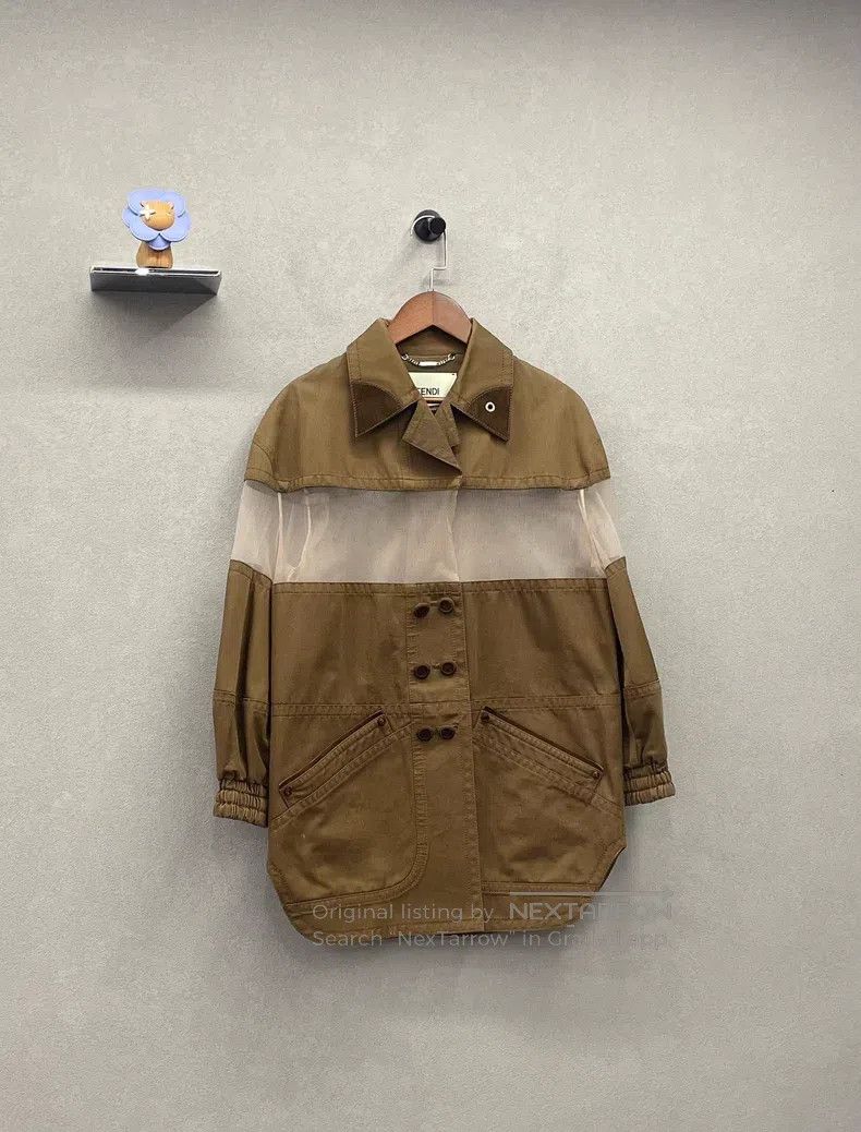 Fendi Fendi Caramel sheer fabric jacket Size XXS / US 00 / IT 34 - 2 Thumbnail