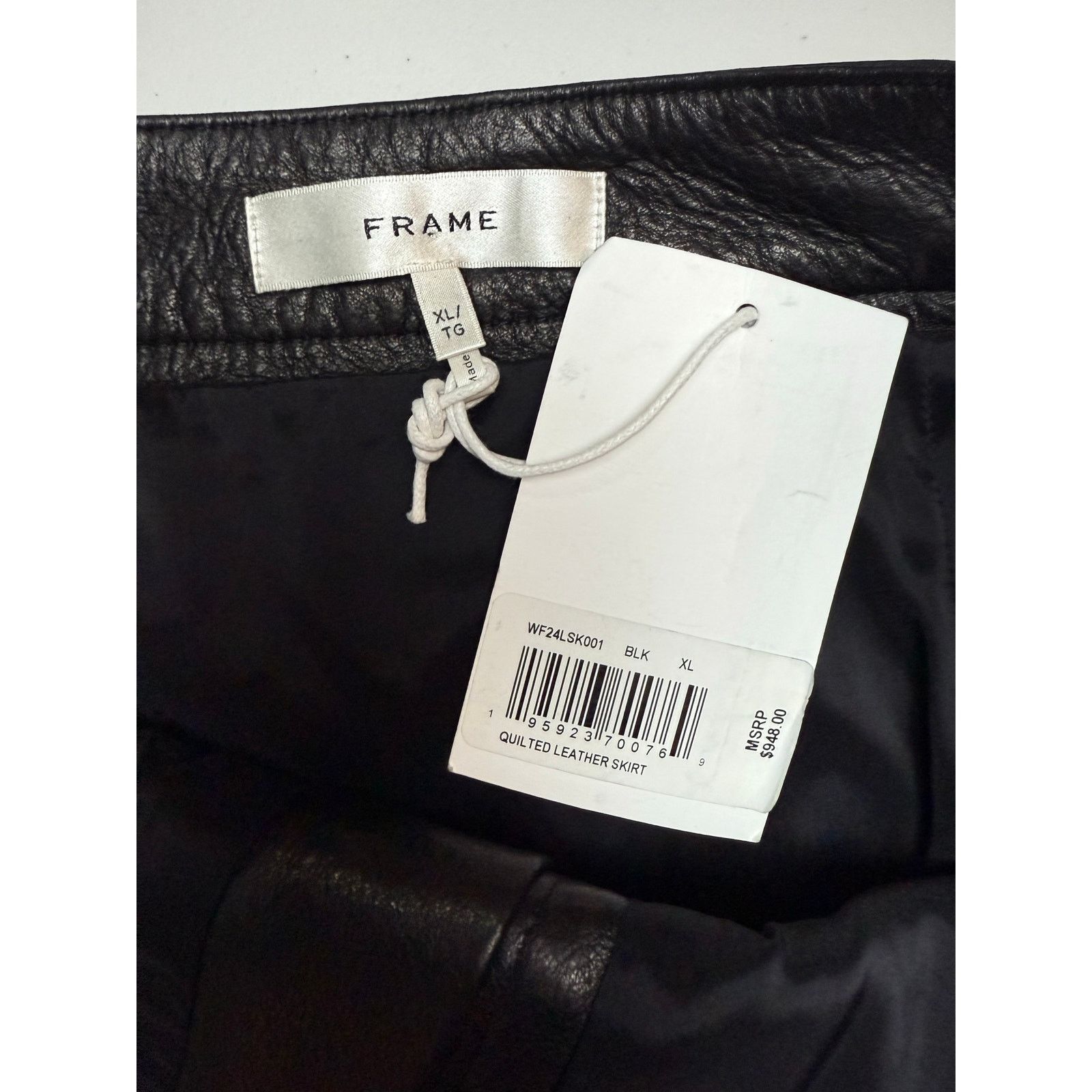 Frame FRAME Quilted Lamb Leather Miniskirt XL Size 32" / US 10 / IT 46 - 14 Thumbnail