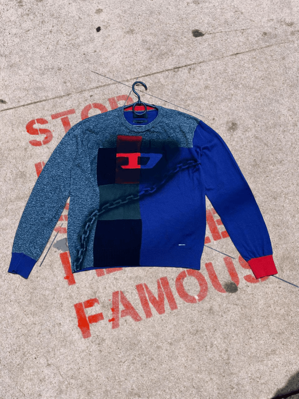 Diesel Vintage Diesel Knit Sweater Big Logo Y2K Size US M / EU 48-50 / 2 - 1 Thumbnail