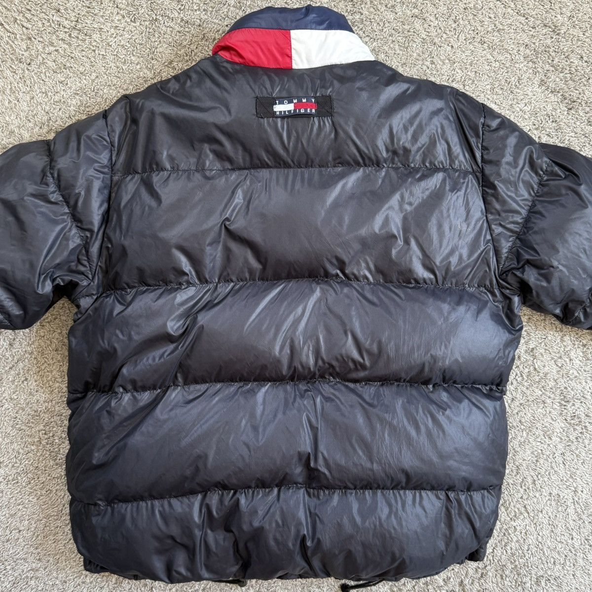 Tommy Hilfiger 🔴Tommy Hilfiger Puffer Jacket Size Large Bubble Black Navy Size US L / EU 52-54 / 3 - 3 Thumbnail