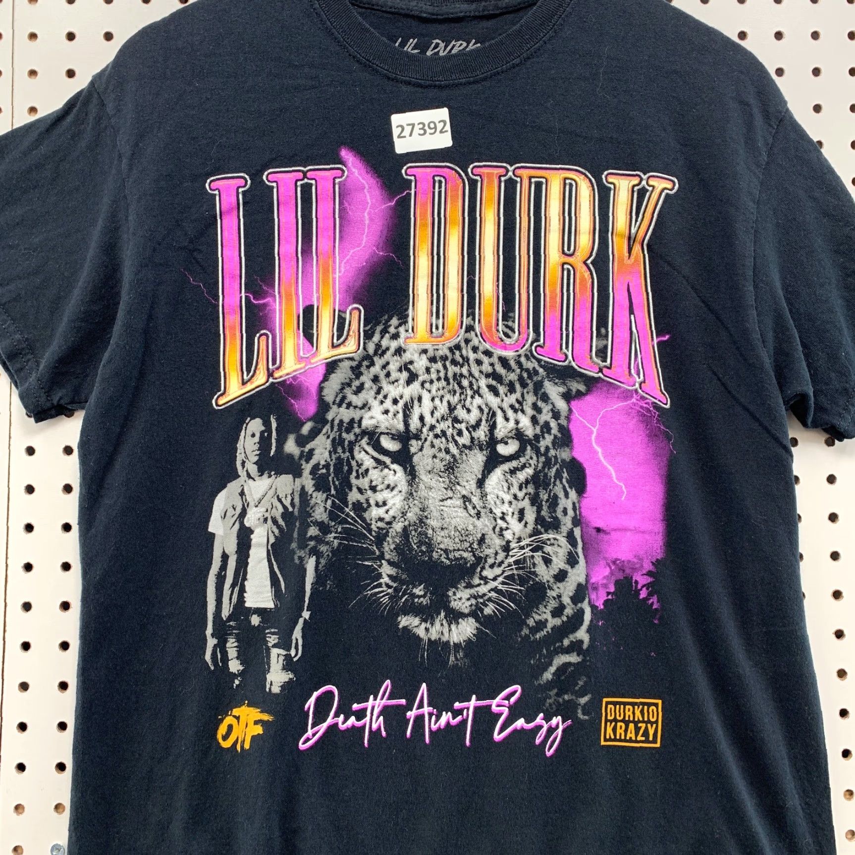 Vintage Lil Durk Shirt Death Aint Easy Black Purple Adult Medium TEE Mens Shirt Size US M / EU 48-50 / 2 - 6 Thumbnail