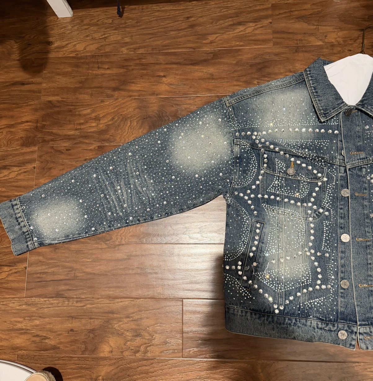 Vale Vale Crystal Rain Denim Jacket Size US M / EU 48-50 / 2 - 3 Thumbnail