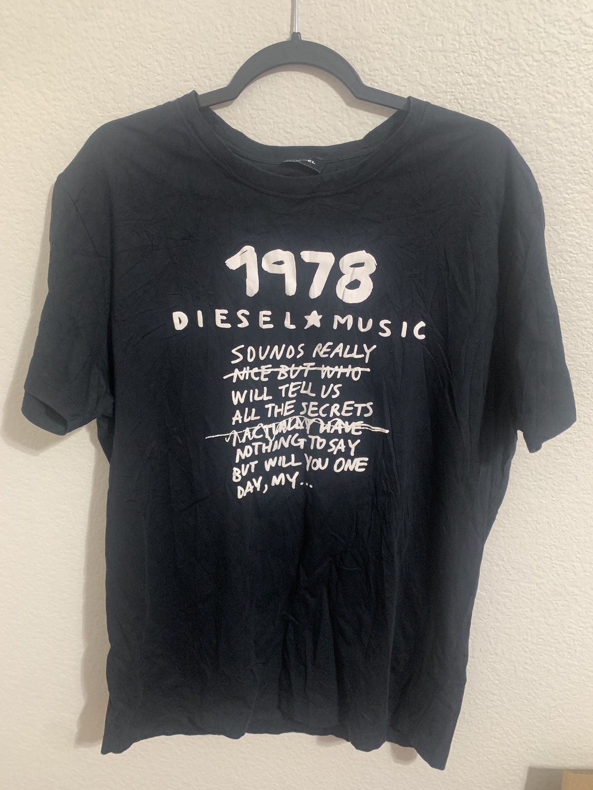 Designer × Diesel × Vintage Diesel Vintage Archive Poem TShirt 
