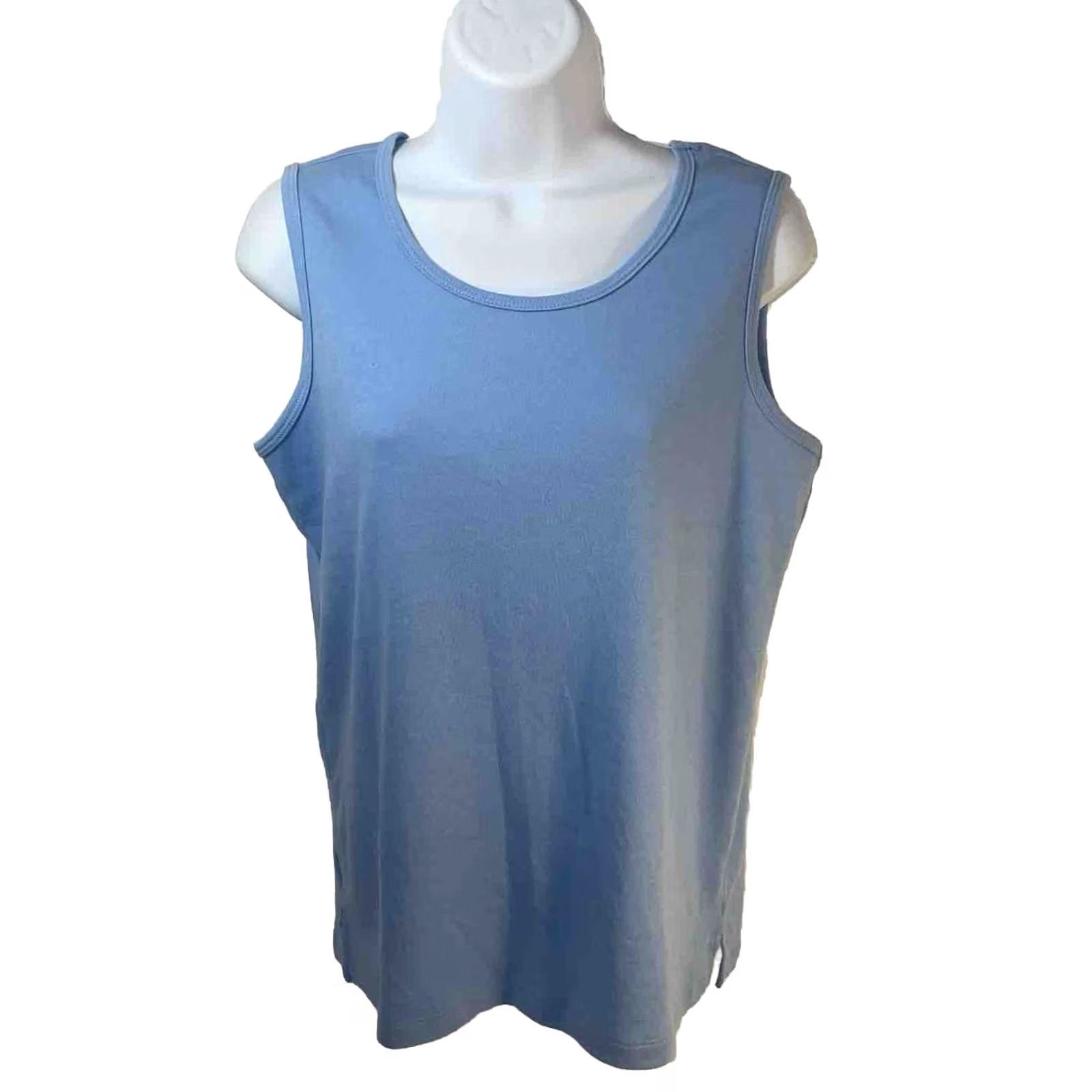 Vintage Hasting & Smith Tank Top Shirt Women Small Light Blue Round Neck Sleeveless Size S / US 4 / IT 40 - 2 Thumbnail