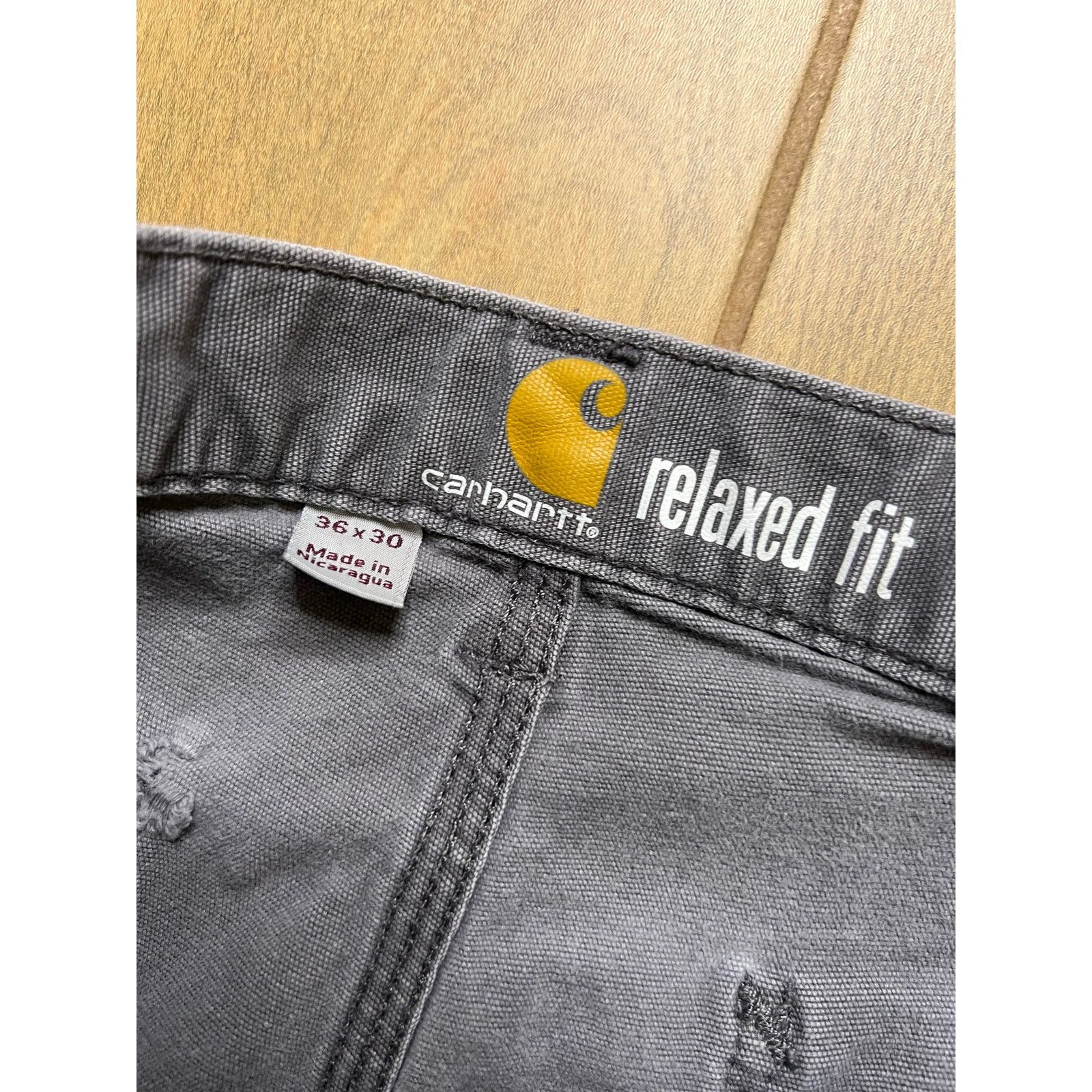 Carhartt Carhartt Distress Carpenter Relaxed Gray Men Sz 36x30 Pants Size US 36 / EU 52 - 10 Thumbnail
