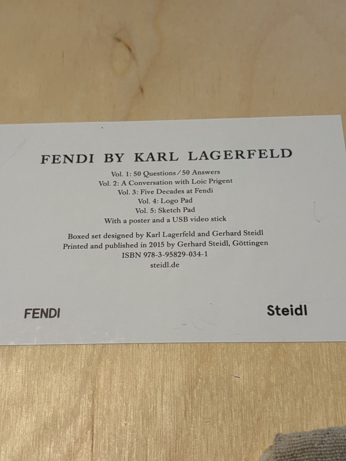 Fendi Fendi by Karl Lagerfeld – Wooden Box Set (Steidl, 2015) Size ONE SIZE - 4 Thumbnail
