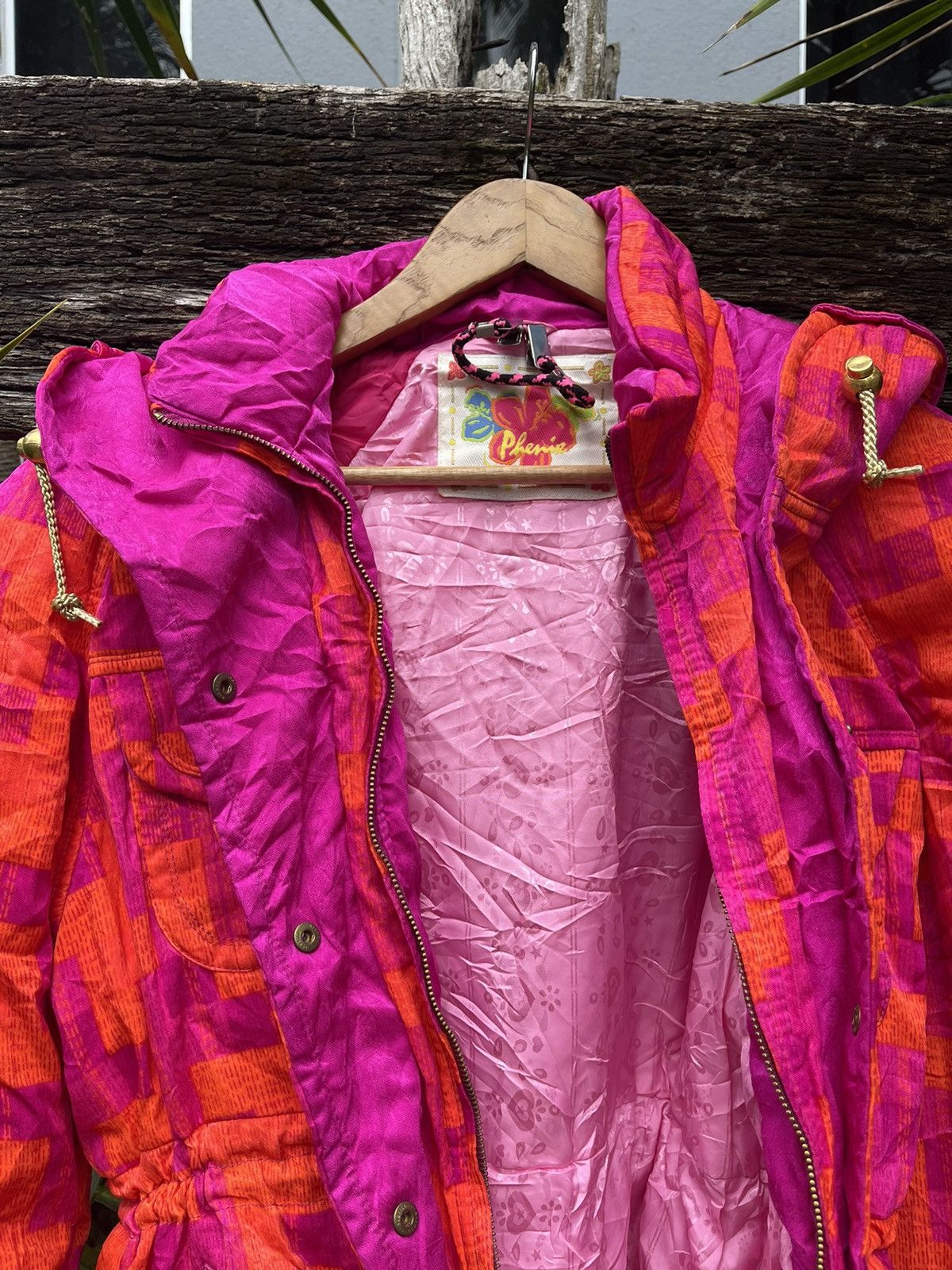 Phenix Vintage Phenix Pink & Orange Patterned Ski Jacket Size L / US 10 / IT 46 - 18 Thumbnail