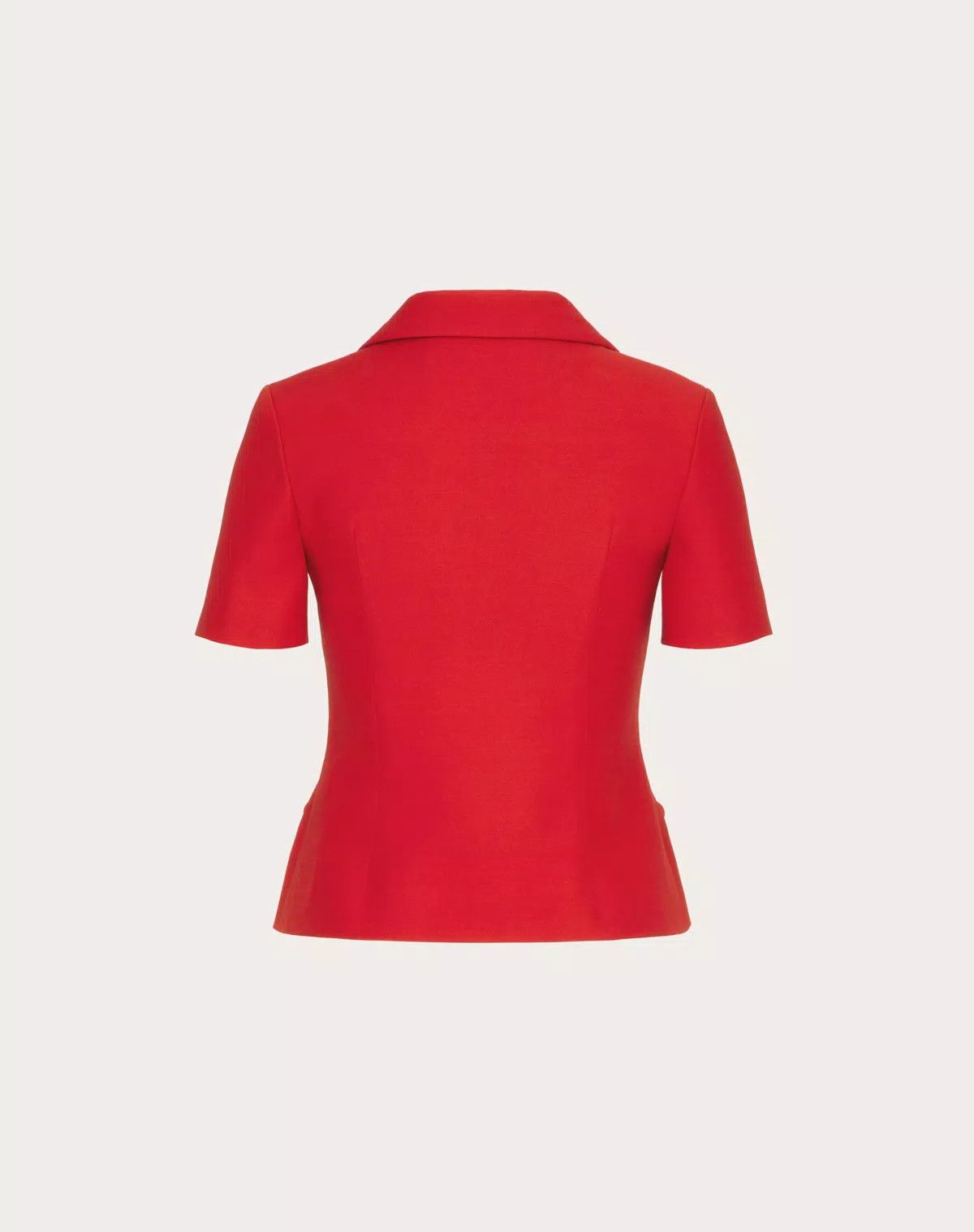 Valentino o1s1wg110625 Crepe Couture Jacket in Red Size S / US 4 / IT 40 - 2 Thumbnail