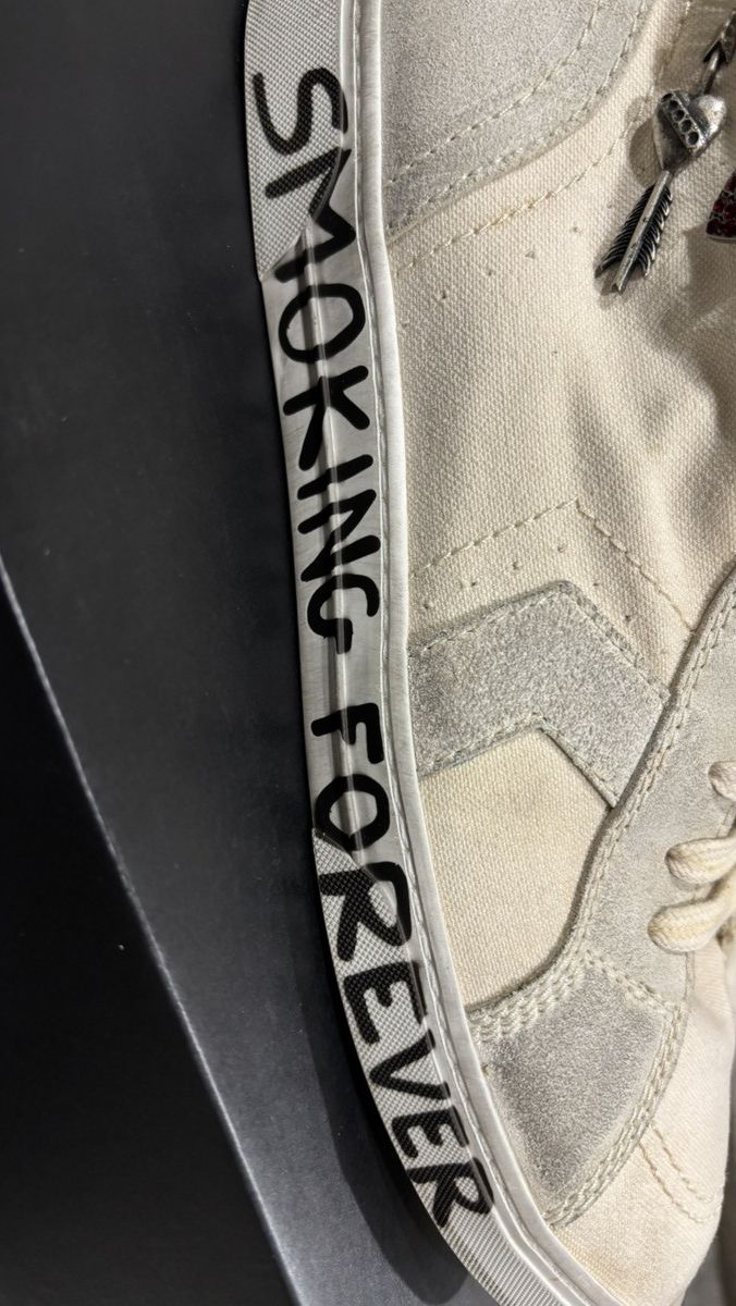 Saint Laurent Paris Saint Laurent Paris “Smoking Forever” High Top Sneaker Size US 11 / EU 44 - 16 Thumbnail