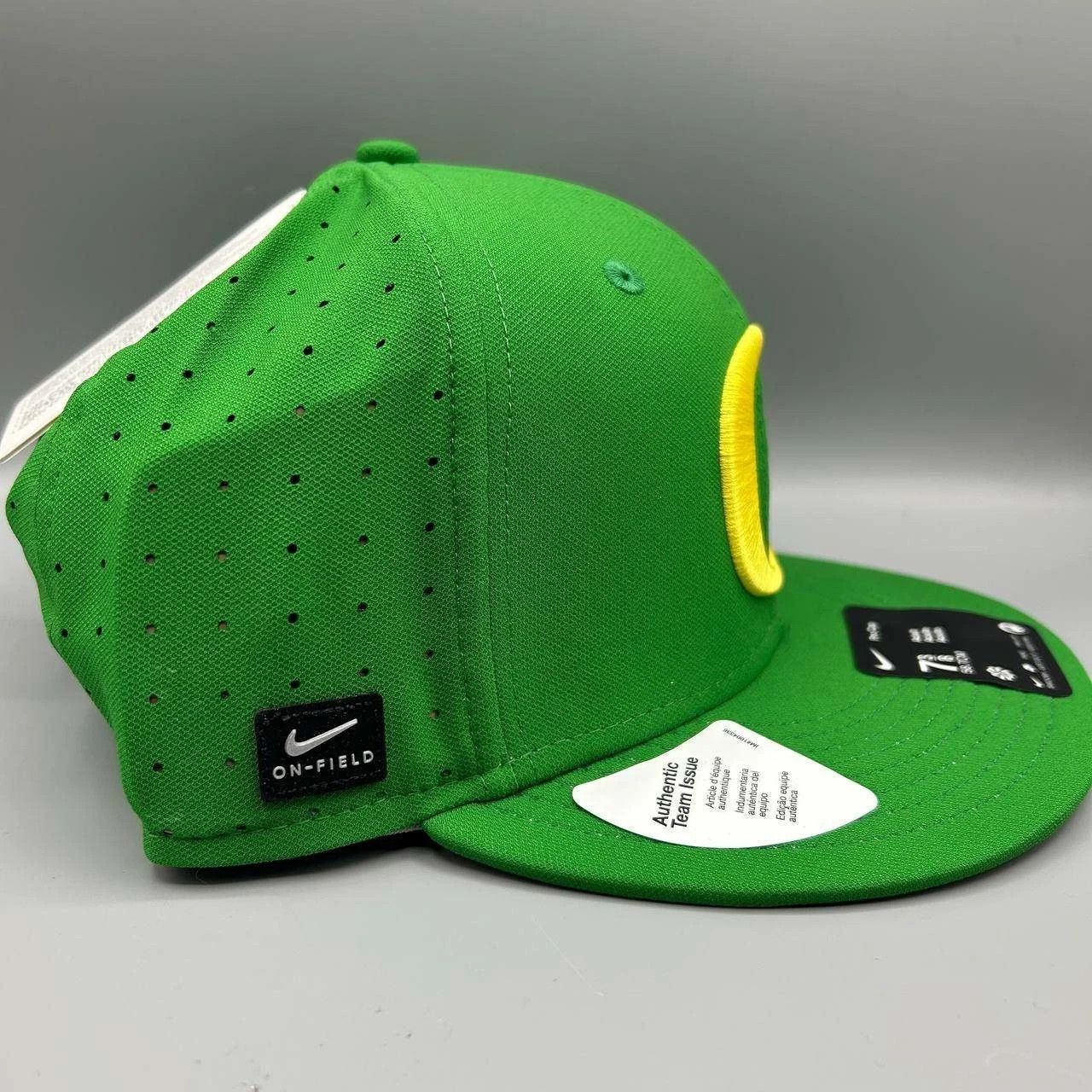 Nike Oregon Ducks x Nike Pro Hat Men 7 3/8 Dri-Fit Fitted Cap New Size ONE SIZE - 4 Thumbnail