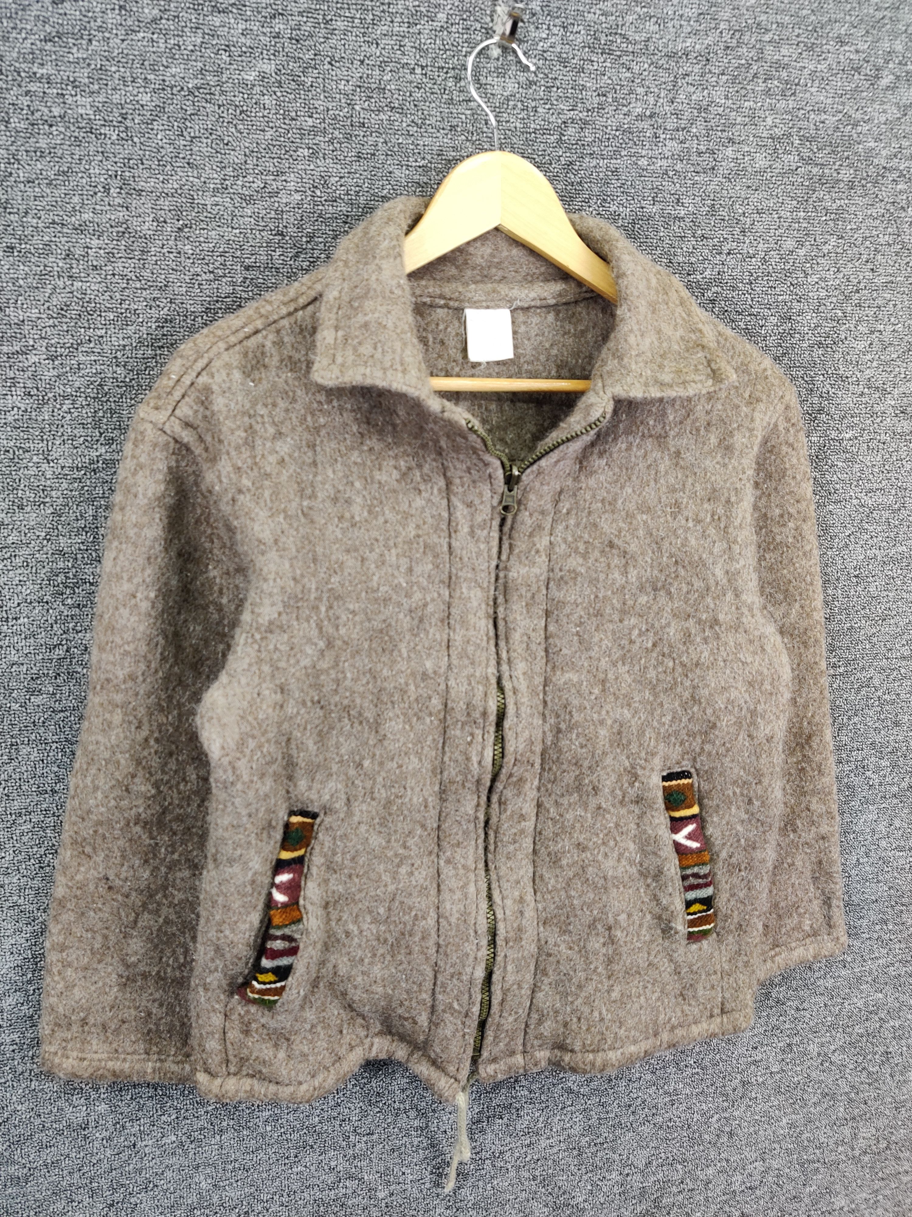 Japanese Brand Vintage Navajo Shiquiry Wool Mohair Zipper Jacket Size US M / EU 48-50 / 2 - 5 Thumbnail
