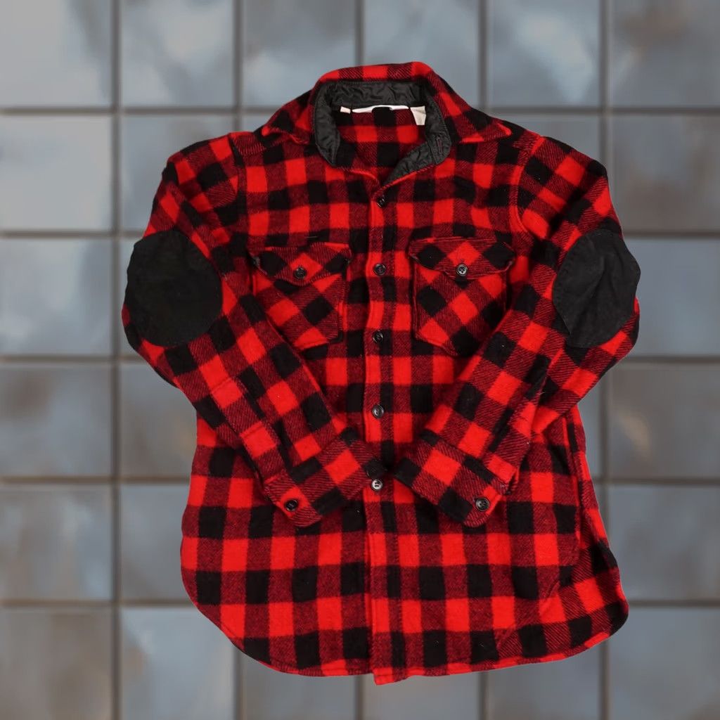Vintage VINTAGE Woolrich Jacket Mens M Red Black Buffalo Plaid Wool Workwear Elbow Shirt Size US M / EU 48-50 / 2 - 1 Thumbnail