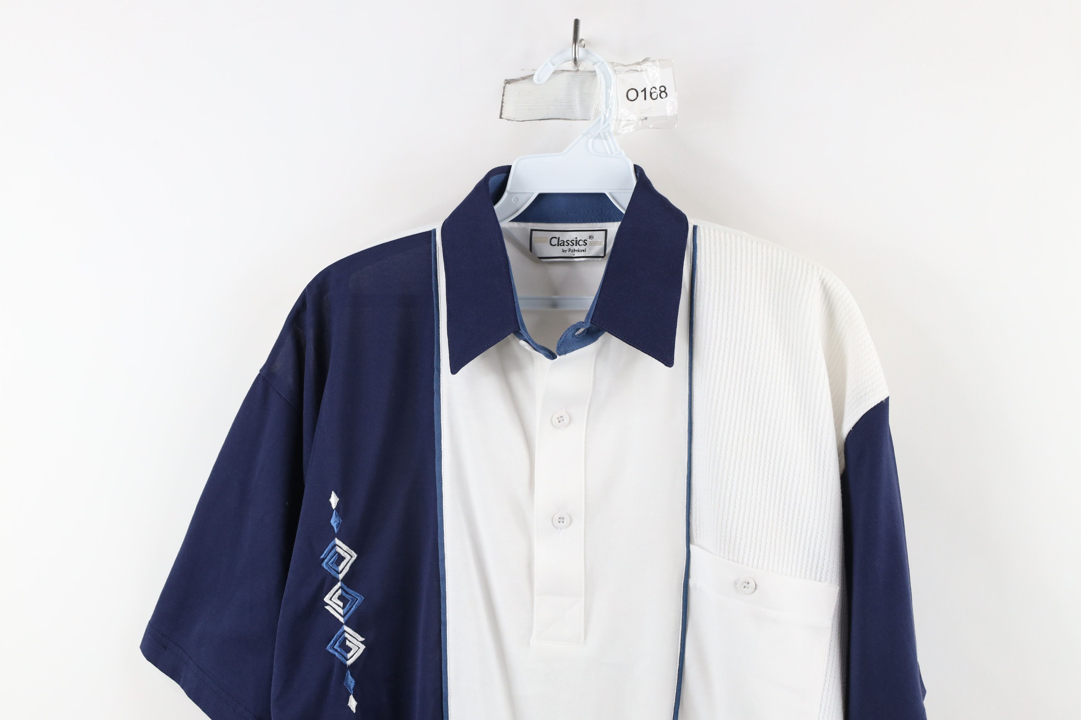 Vintage Vintage 90s Streetwear Block Geometric Pullover Polo Shirt Size US M / EU 48-50 / 2 - 2 Thumbnail