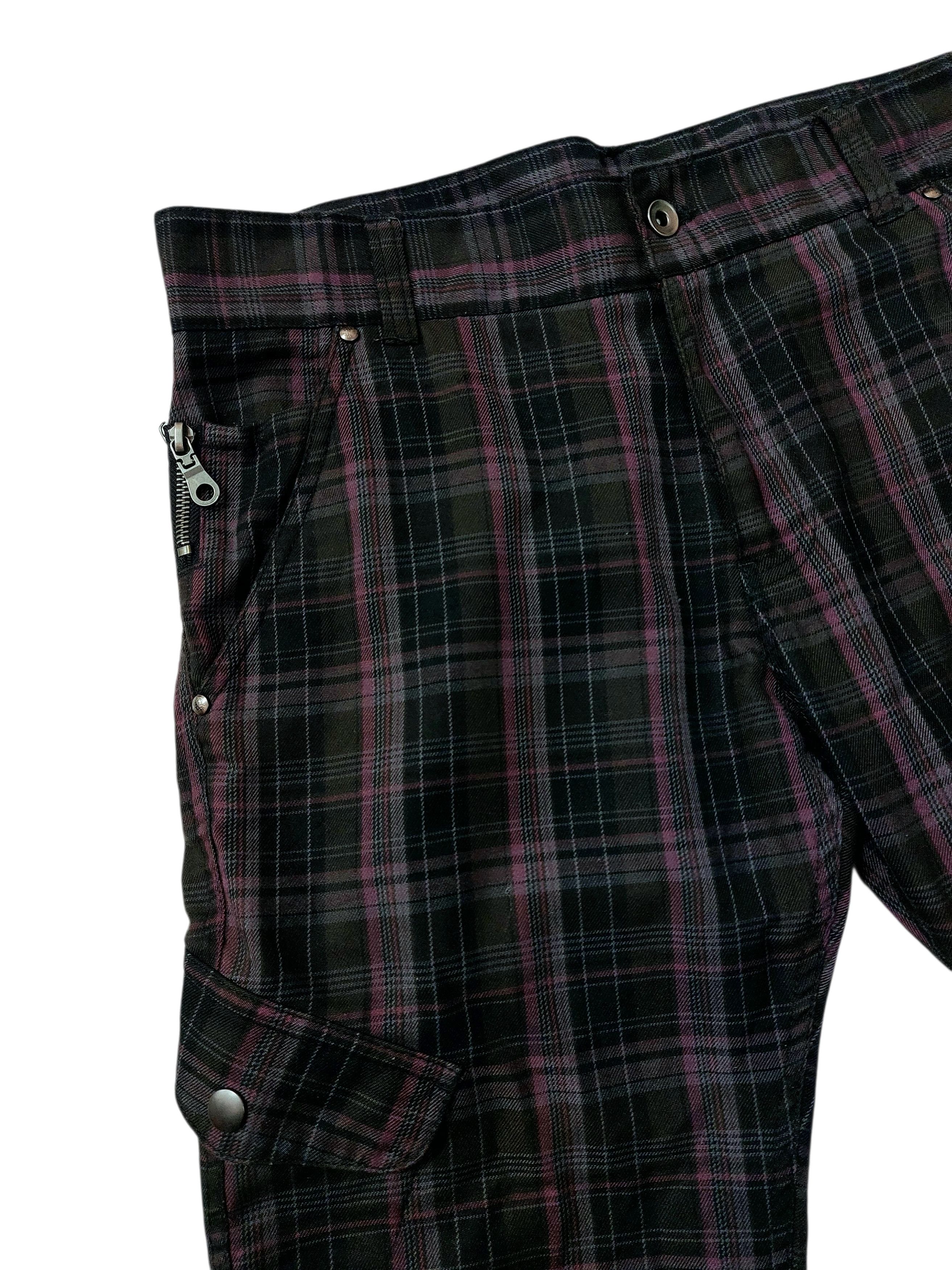 Vintage Grunge Y2K Punk Plaid Zip Nova Check Pants Size US 31 - 7 Thumbnail