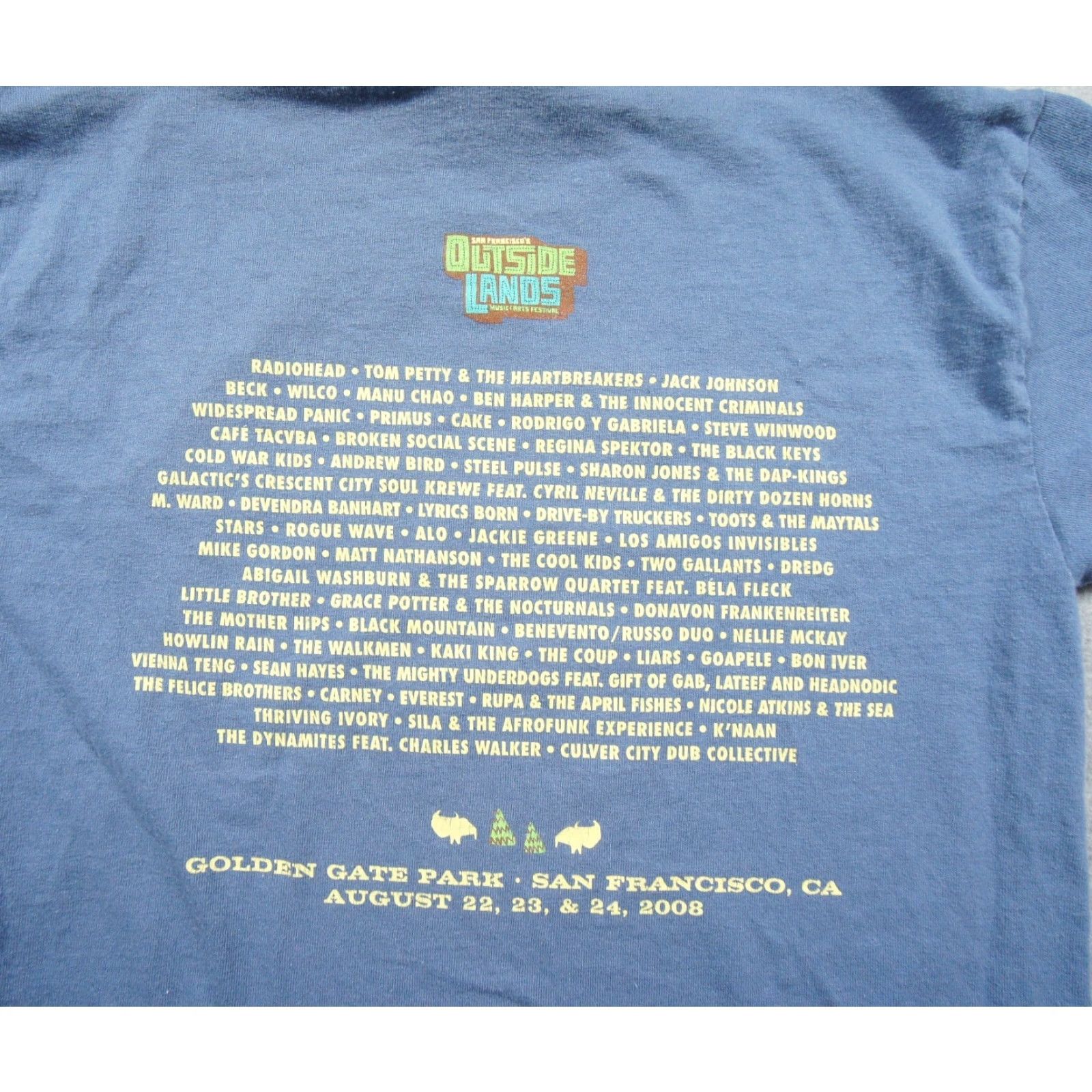 Gildan Vintage Outside Lands Shirt Mens Small Blue Concert Tee 2008 Y2K San Francisco Size US S / EU 44-46 / 1 - 4 Thumbnail