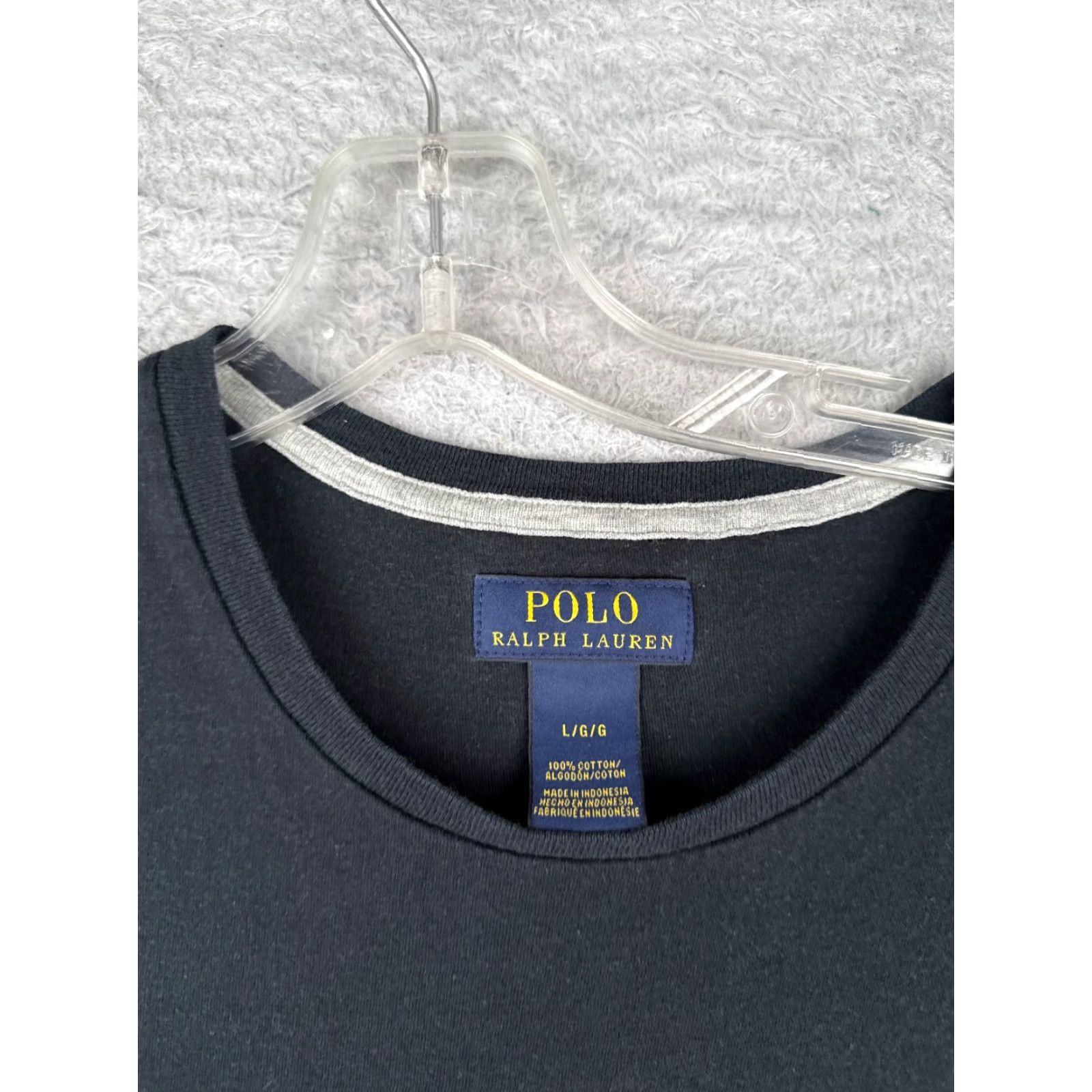 Ralph Lauren VINTAGE Ralph Lauren Shirt Men’s Large Black Crew Neck Cotton Jersey Embroidered Logo 90s Sports American Designer T-Shirt Mens Size US L / EU 52-54 / 3 - 6 Thumbnail
