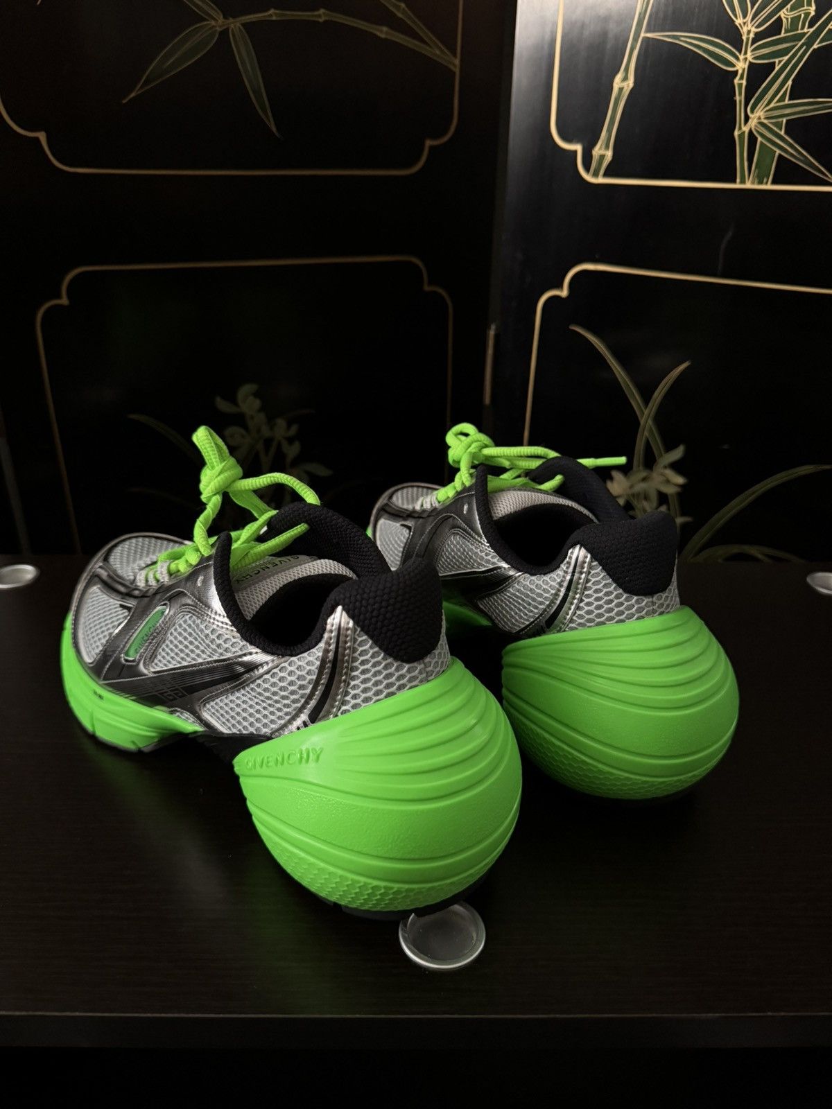 Givenchy Givenchy TK-MX Silver/Green Runner Sneaker Size US 10 / EU 43 - 4 Thumbnail