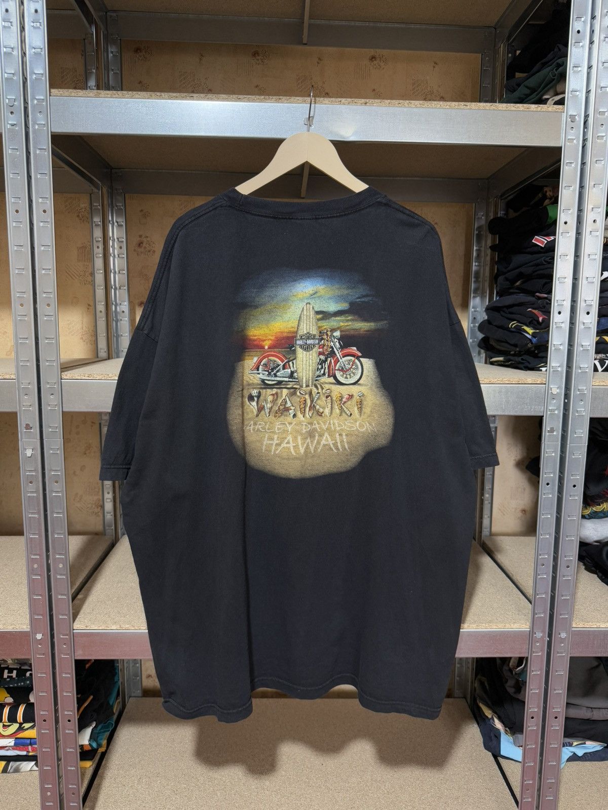 Band Tees × Harley Davidson × Vintage Vintage 1990s Harley Davidson Motorcycles Hawaii T-Shirt 4XL Size US XXL / EU 58 / 5 - 1 Thumbnail