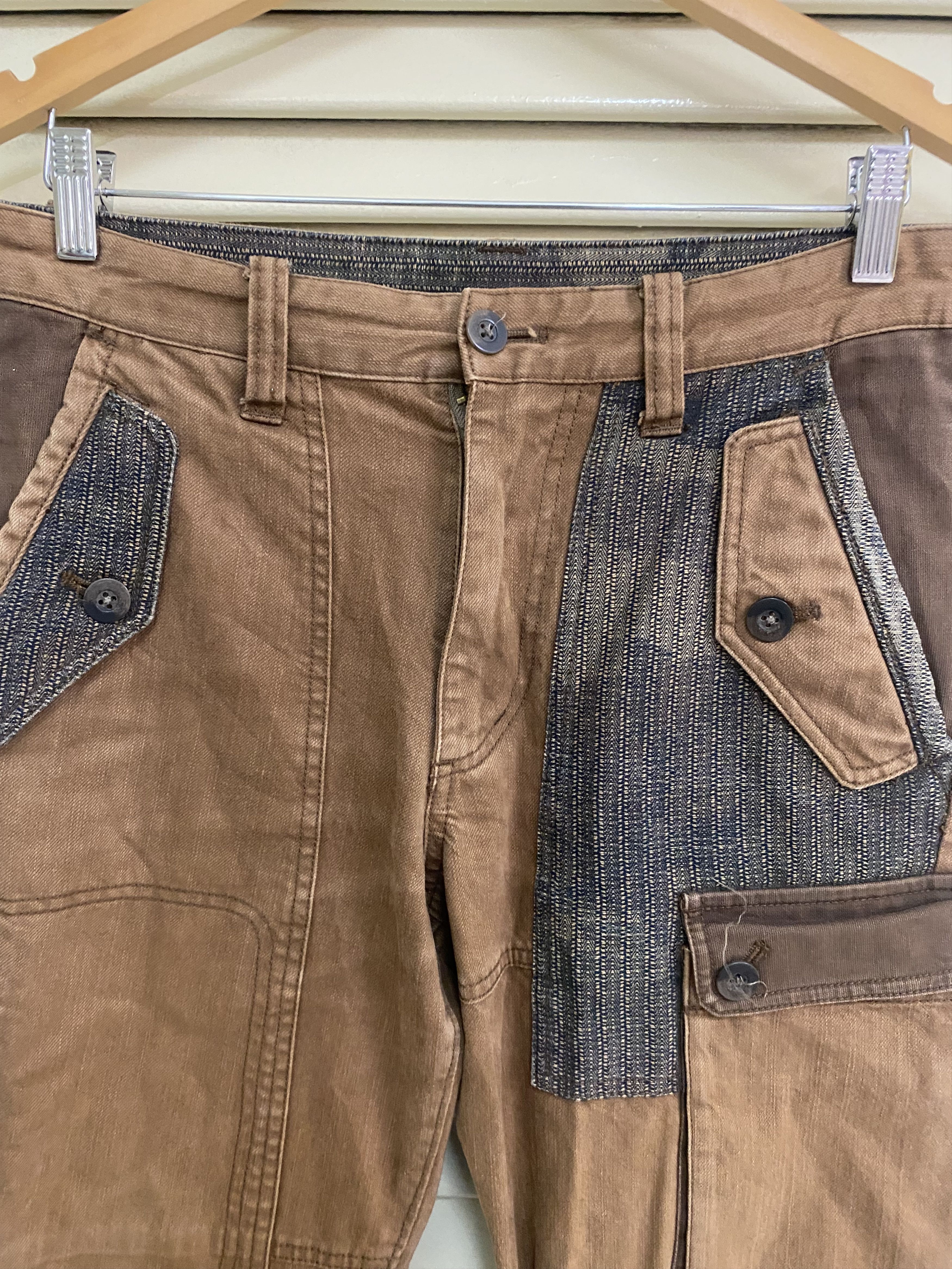 If Six Was Nine 291295 Homme Cargo Multipocket Jeans Size US 31 - 5 Thumbnail