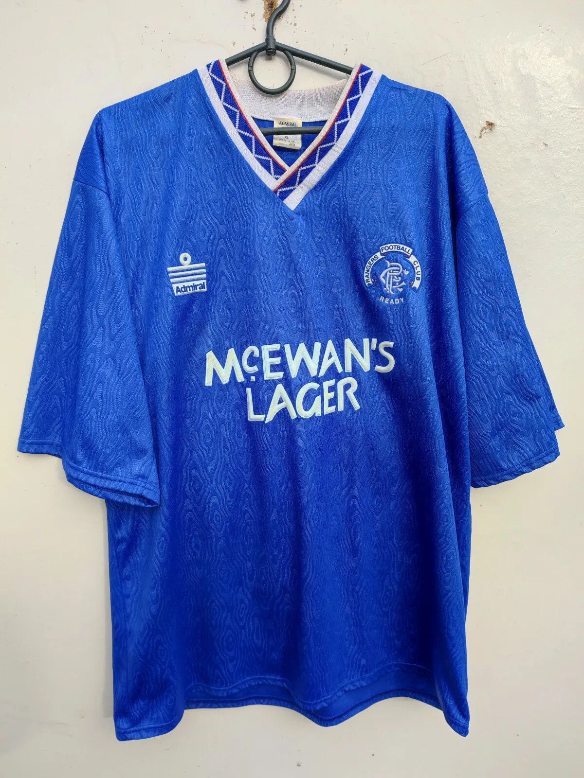 Vintage 1990-92 GLASGOW RANGERS FOOTBALL Kit SHIRT SOCCER JERSEY Size US XL / EU 56 / 4 - 1 Thumbnail