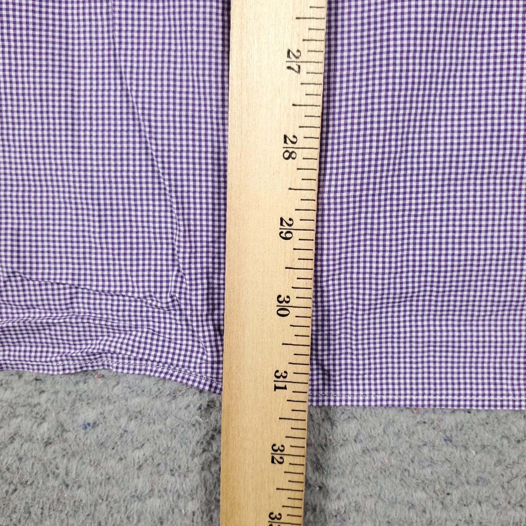 Ralph Lauren Ralph Lauren Dress Shirt Mens 16.5 Purple Check Long Sleeve Button Up Size 42R - 4 Thumbnail