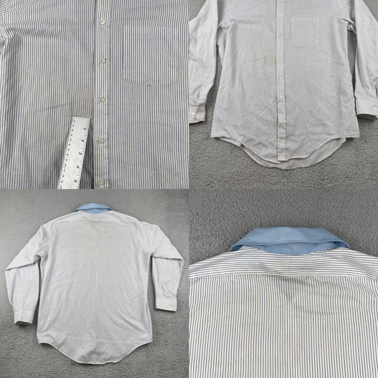 Vintage VINTAGE No Fade Button Shirt Long Sleeve Striped Collared White XL-2XL Men SS Size US XL / EU 56 / 4 - 8 Thumbnail