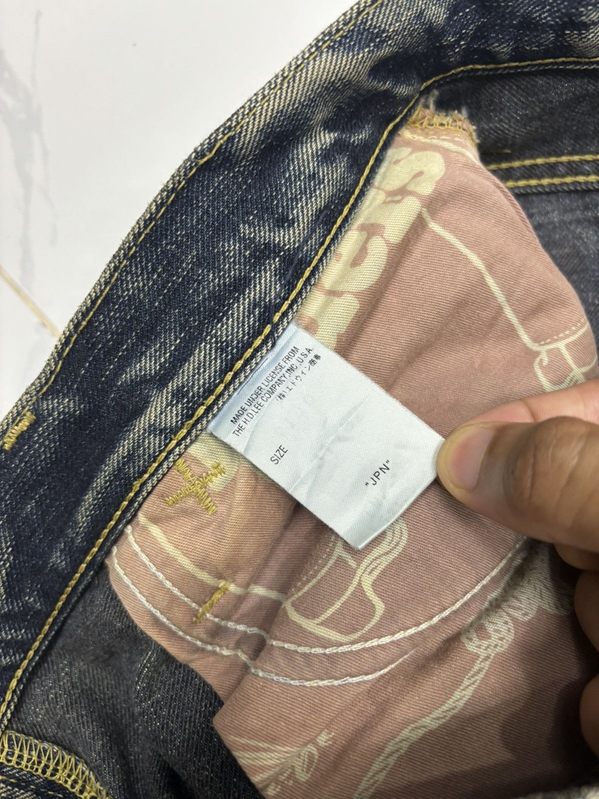 If Six Was Nine × Japanese Brand × Lee 🔥90s Lee Riders Flared Mud Wash Distress Denim Jeans Size US 32 / EU 48 - 12 Thumbnail