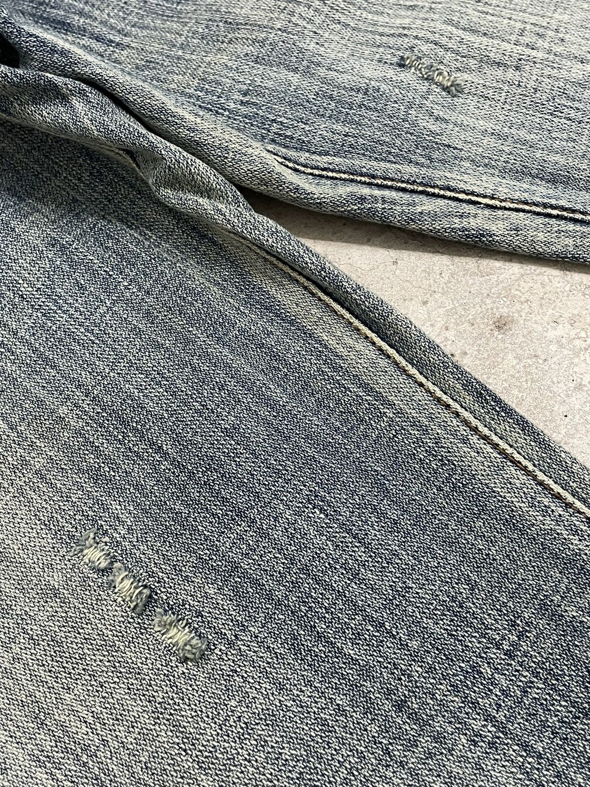 If Six Was Nine × Japanese Brand Still Mud Light Wash High Rise Flare Distressed Style Pants Size US 30 / EU 46 - 10 Thumbnail