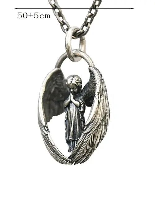 Jewelry Maijima x Reiko Angel Decor Oval Pendant Necklace Size ONE SIZE - 6 Thumbnail
