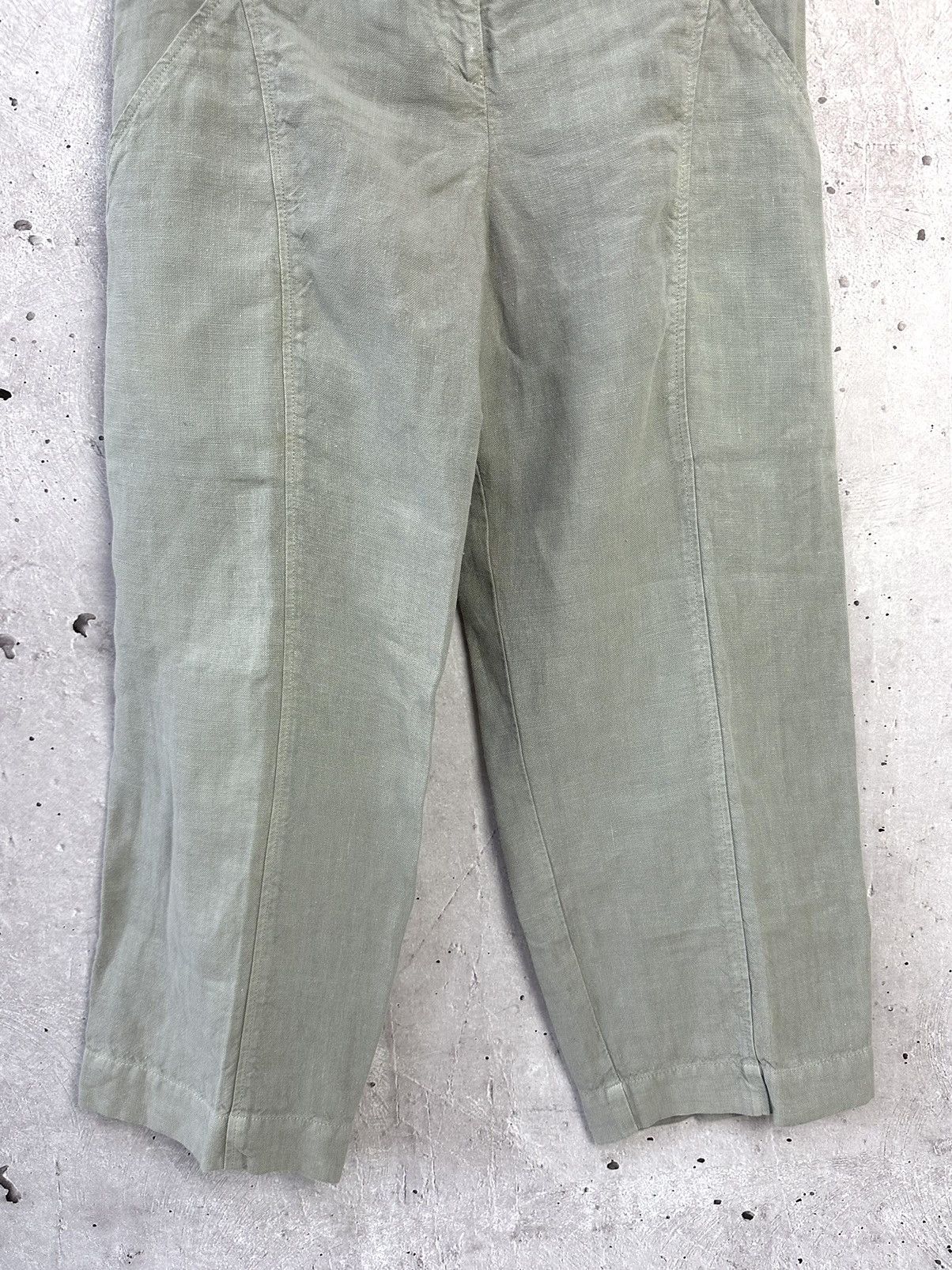 If Six Was Nine Vintage OSKA Linen Japanese Grey Pants Size 30" / US 8 / IT 44 - 3 Thumbnail