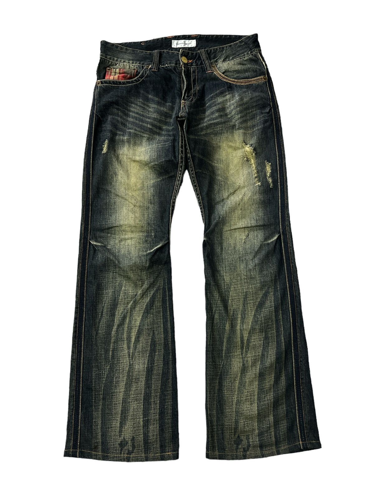 FLARED💥URBAN CRAFT RIPPED DISTRESSED DENIM PANT