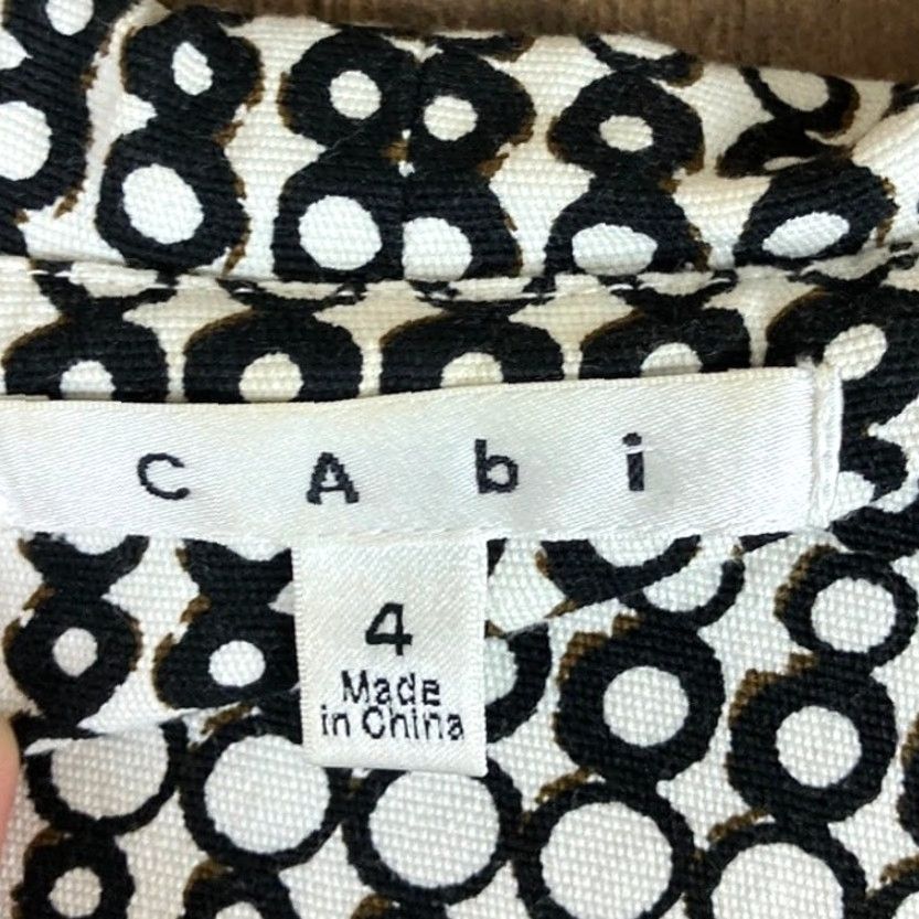 Vintage CAbi Blazer Womens White Black Du Jour Circles Button 4 Stretch Jacket/Coat All Seasons Workwear Formal Casual Men/Women Size S / US 4 / IT 40 - 6 Thumbnail
